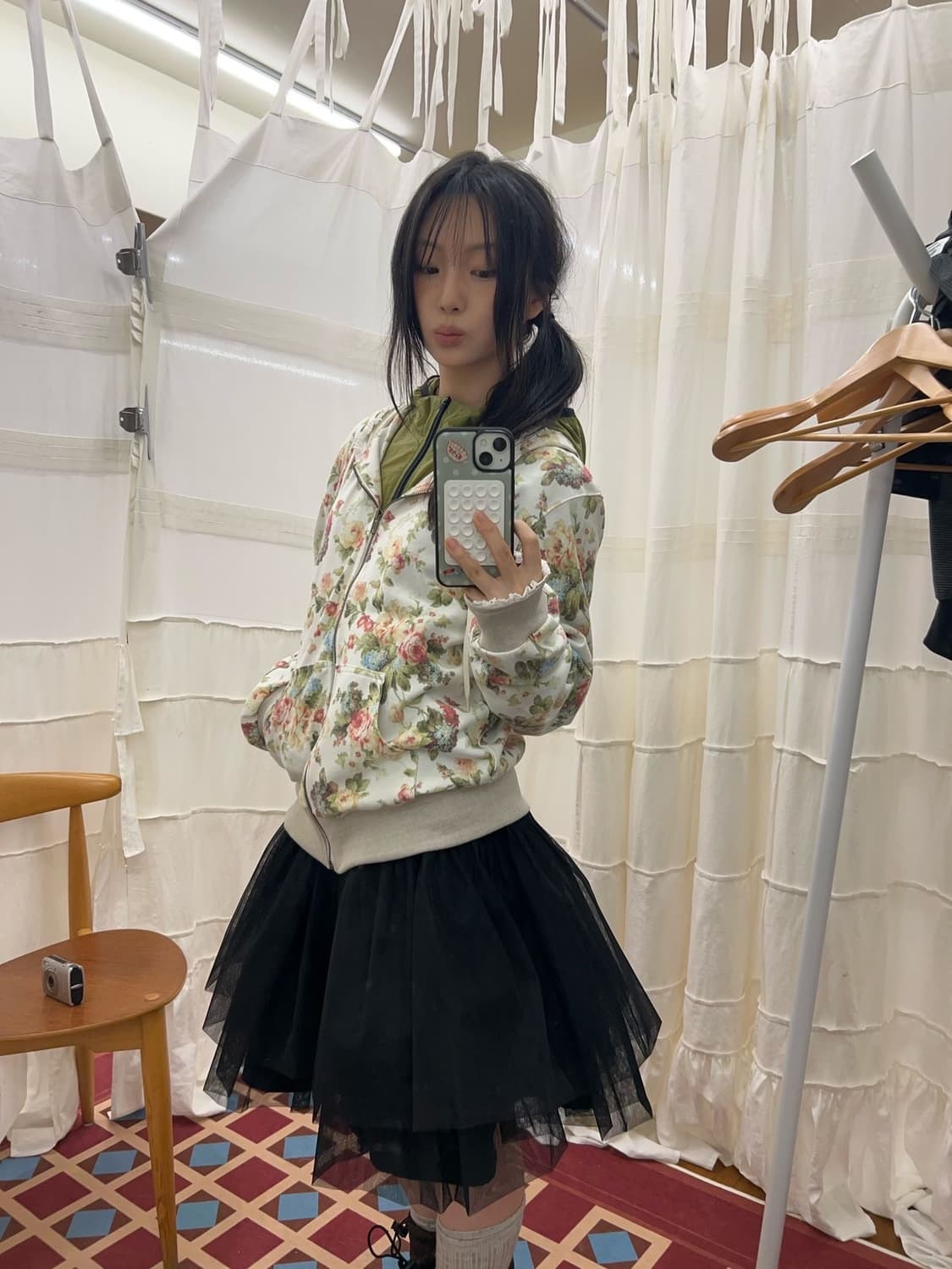 노컨텐츠 Flower Lace Zip-up_ivory  플라워레이스집업 상품이미지3