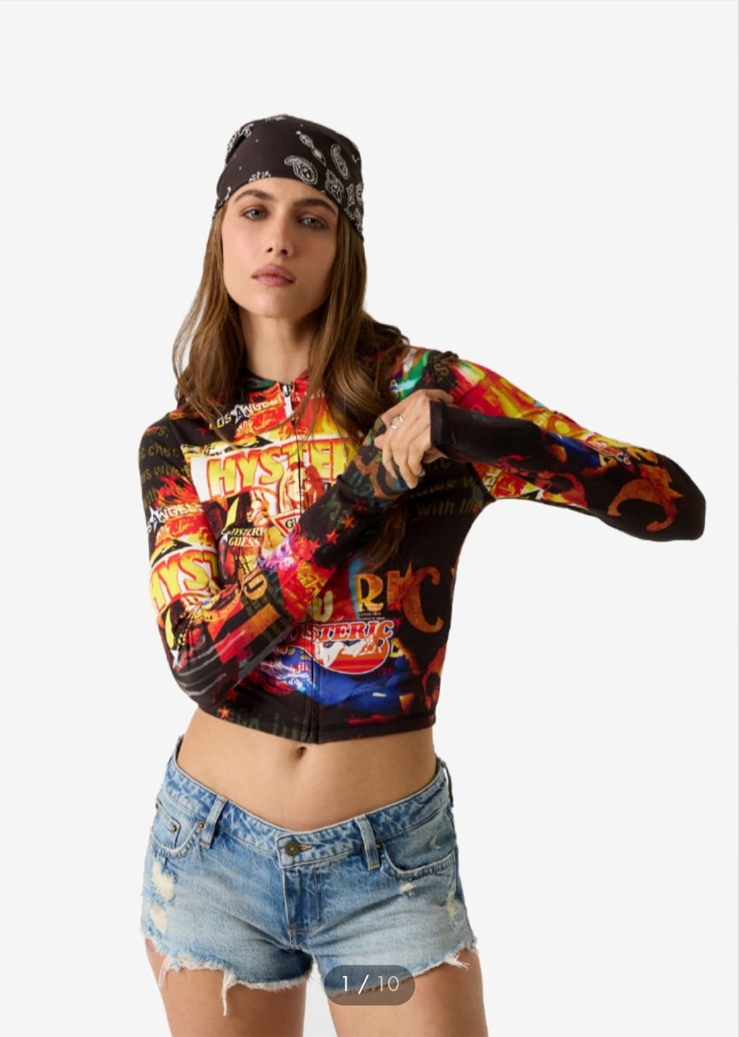 히스테릭글래머 x 게스진스 후드집업  상품이미지1