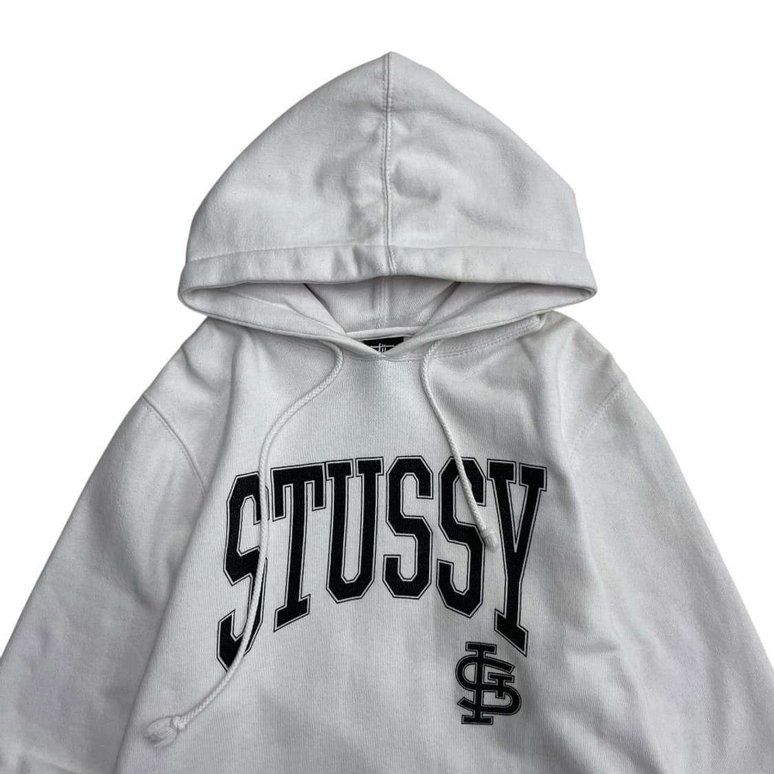 스투시 프린팅로고 화이트 후드 M 상품이미지4