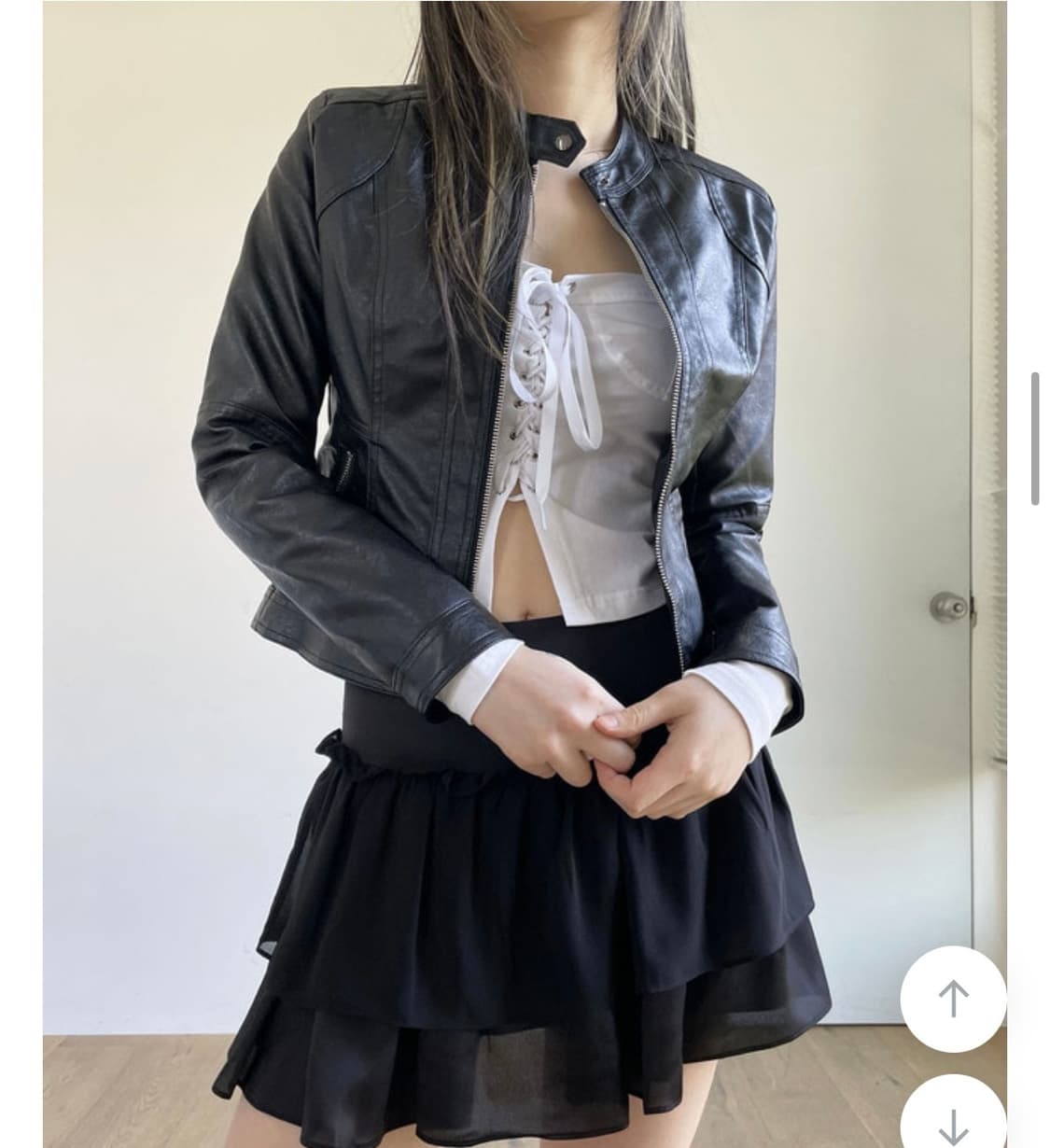 이너뮤트 슬림 레더 자켓 S 새상품 상품이미지2