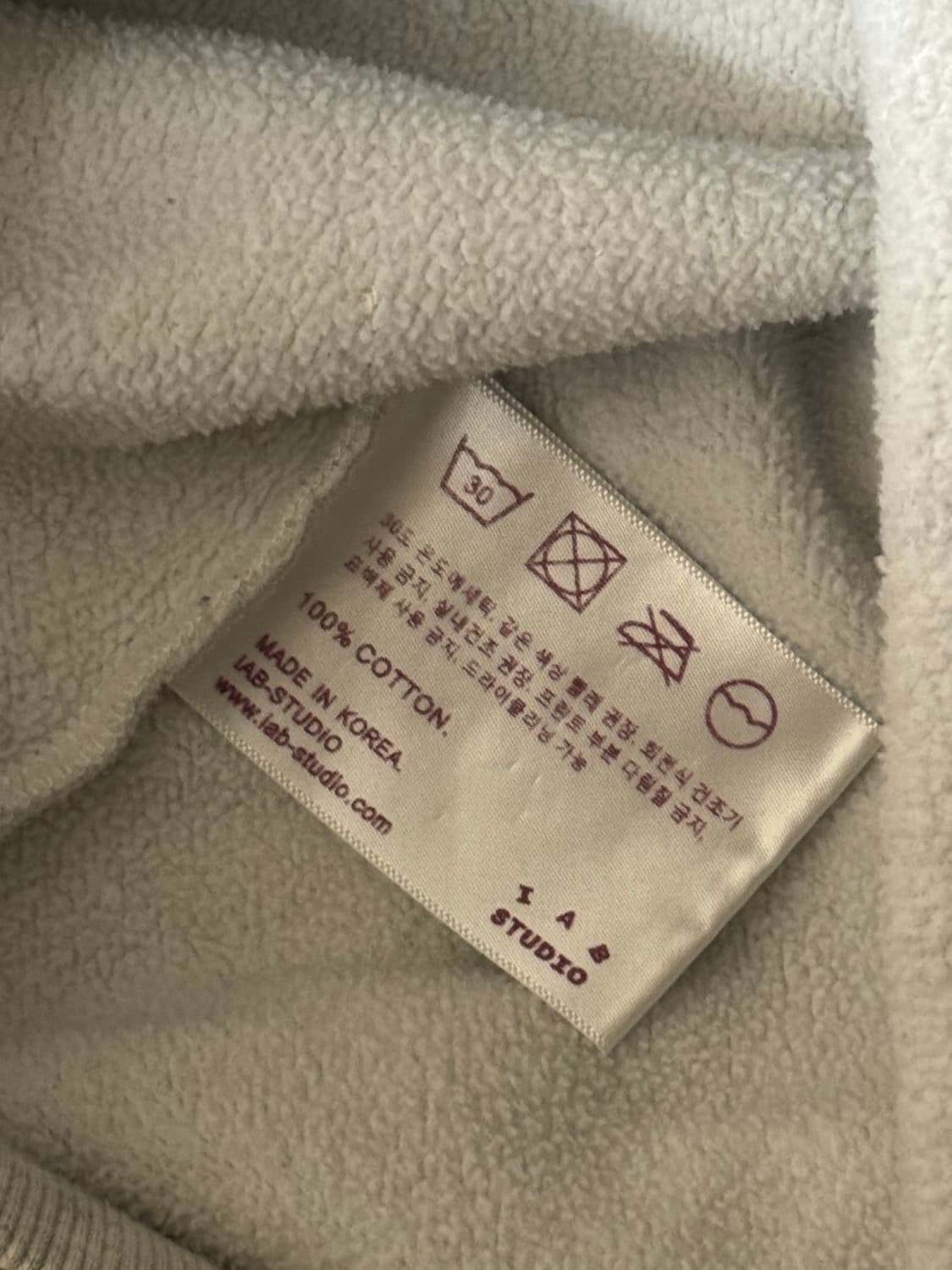 IAB STUDIO 아이앱 스튜디오 후드티 라이트 그레이 XL 상품이미지9