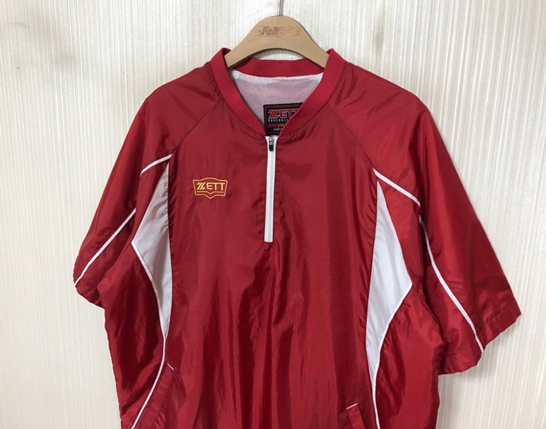 제트(ZETT)베이스볼 반집업 반팔바람막이 3XL(110) 상품이미지6