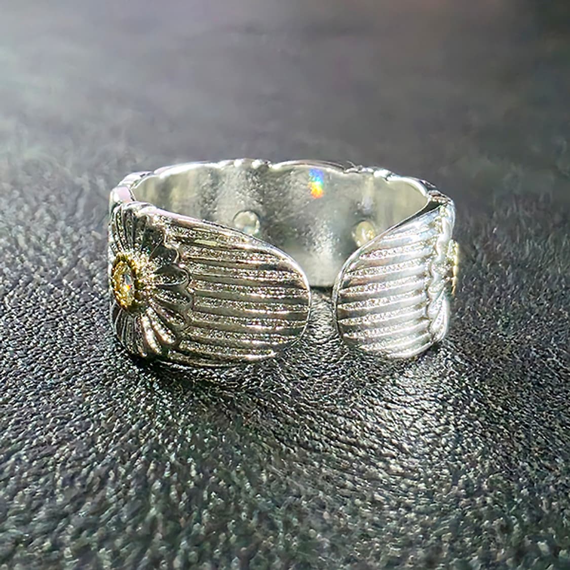 gd 꽃 데이지 실버 남자 엔틱 빈티지 명품 플라워 지디 반지 상품이미지4