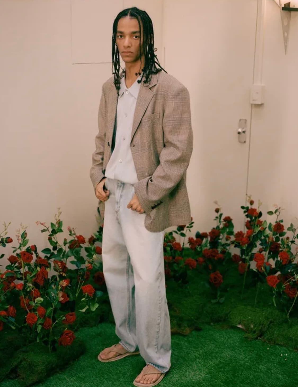 쿠어 글렌 체크 울 오버사이즈 블레이저 (M, 새상품) 상품이미지10