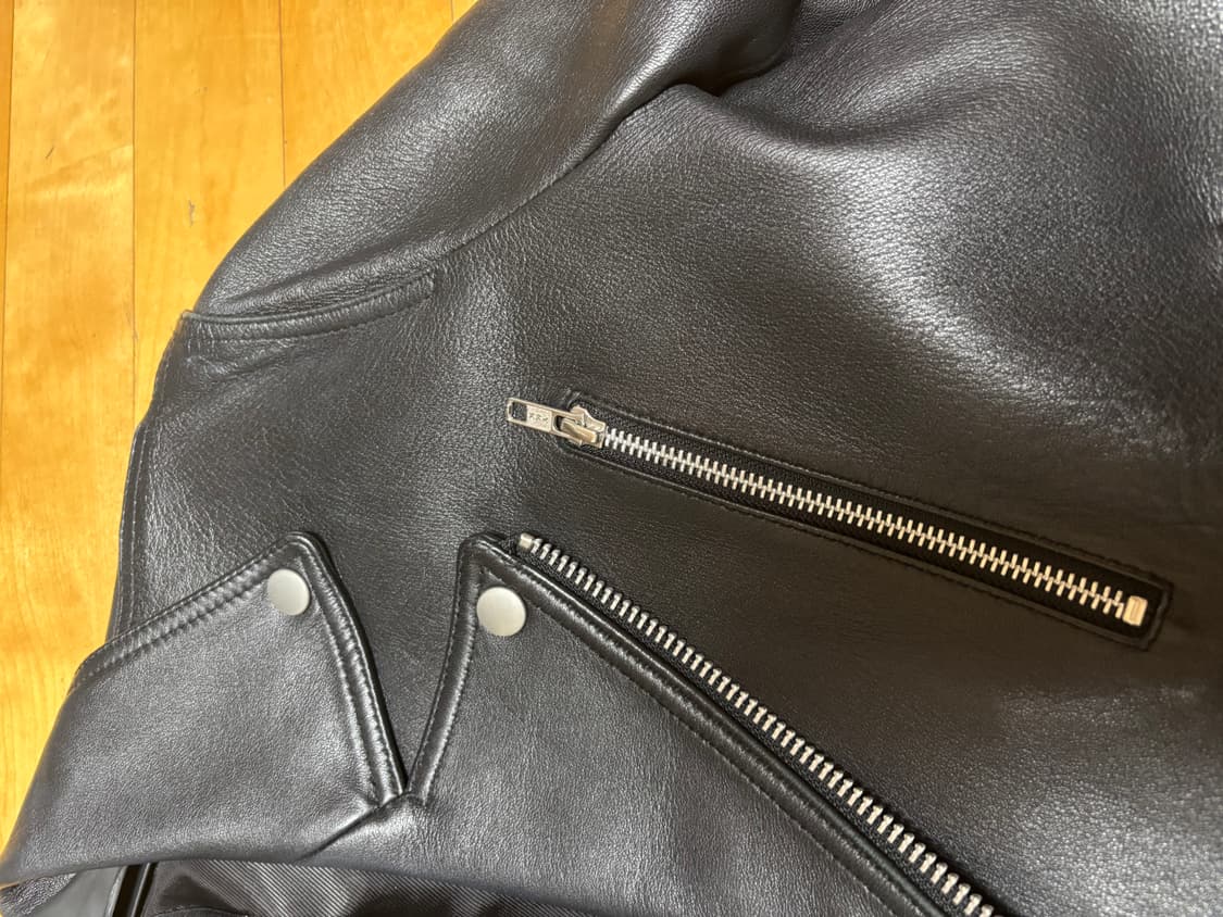 도프제이슨 램스킨 더블 라이더 자켓 L 상품이미지3