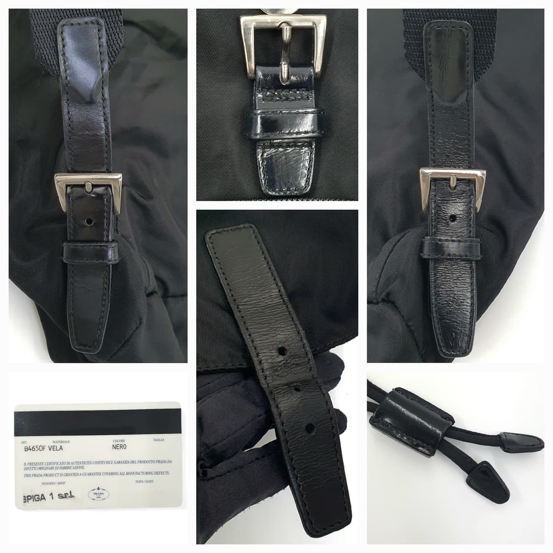 프라다 리나일론 원포켓 블랙 백팩 B4650F 상품이미지7