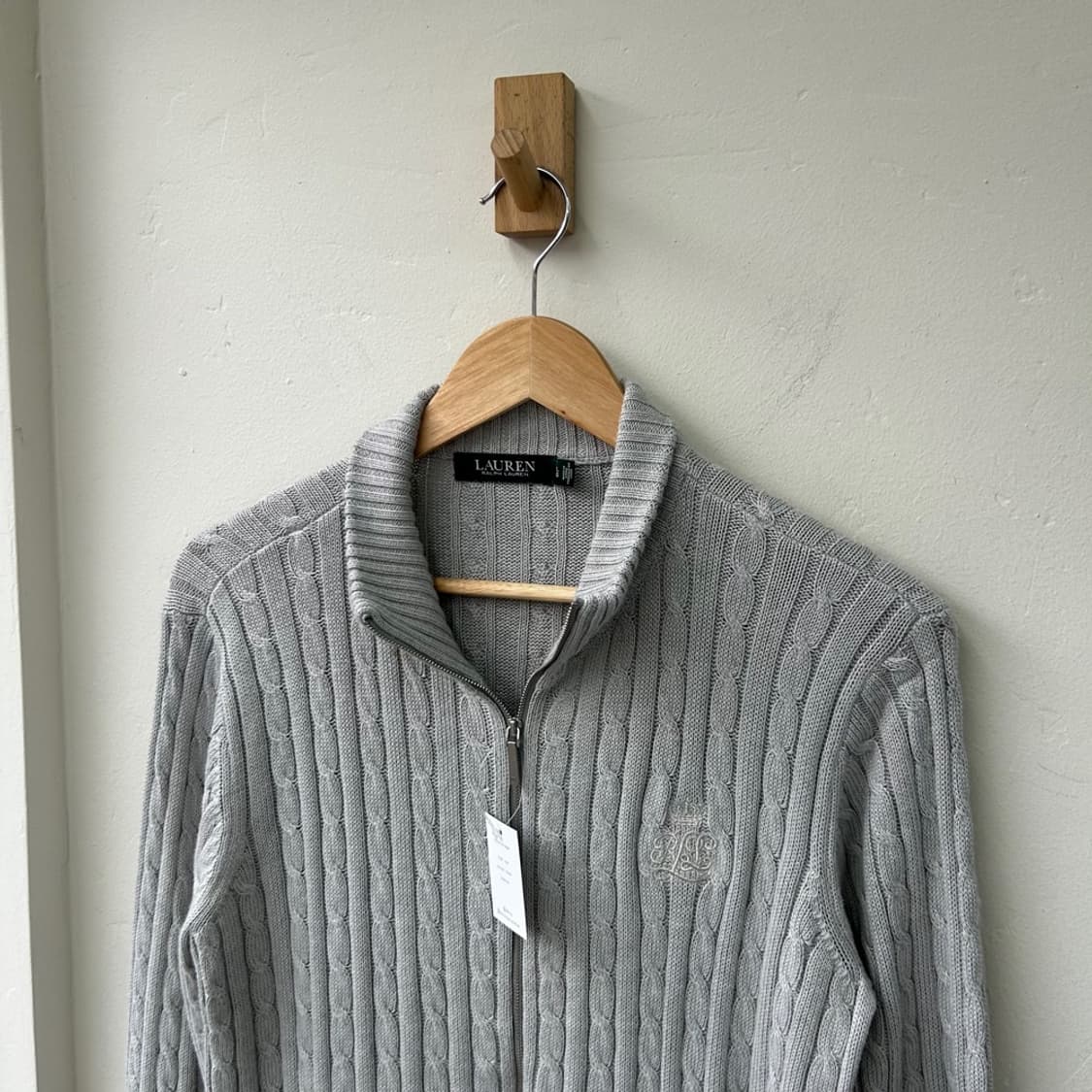16371 - 로렌 랄프로렌 케이블 니트 집업 상품이미지1