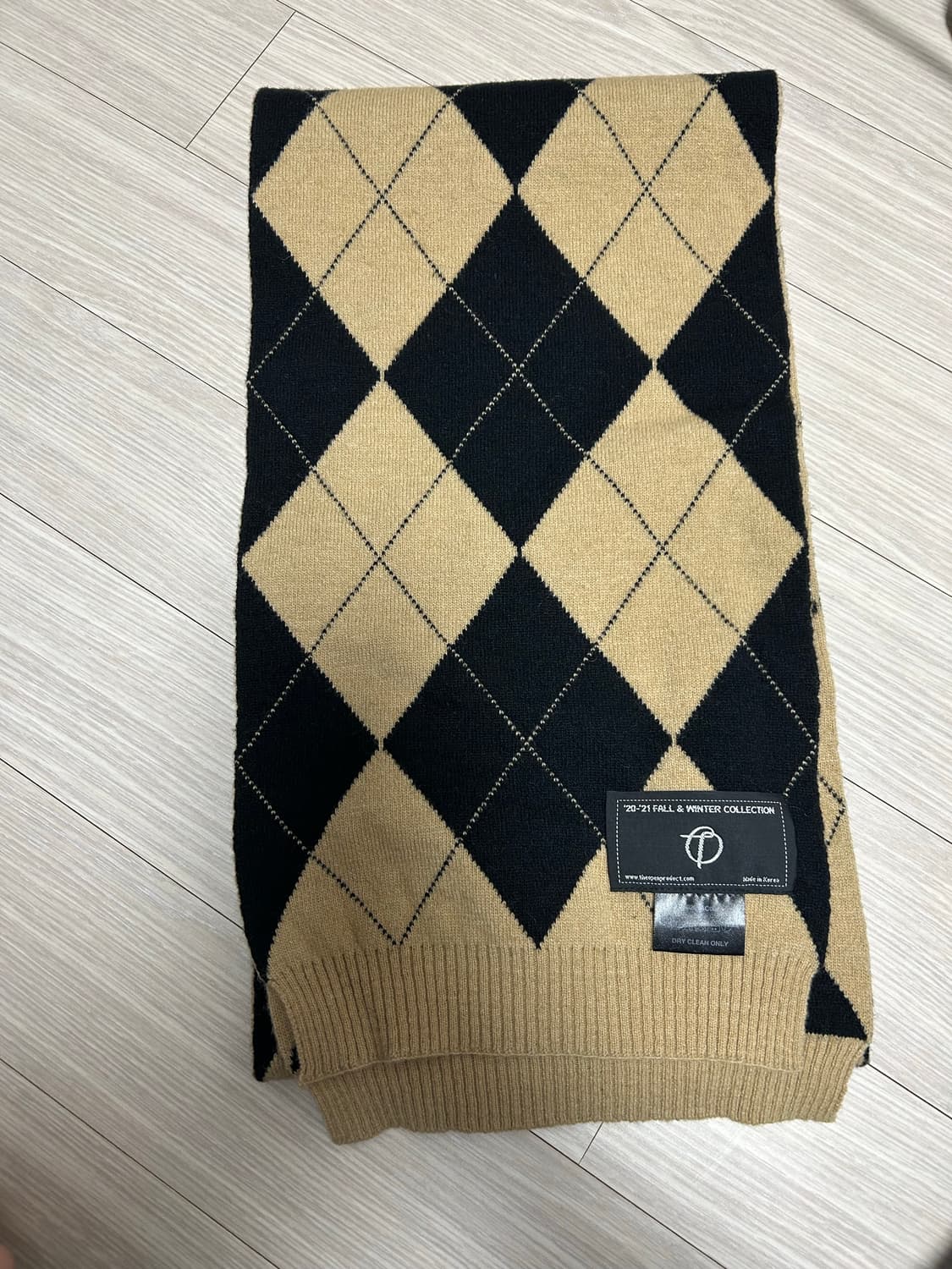 더오픈 프로덕트 아가일 목도리 머플러 상품이미지1