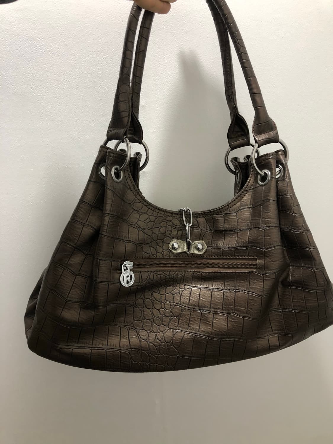 brown snakeskin glitter shoulder bag 상품이미지4