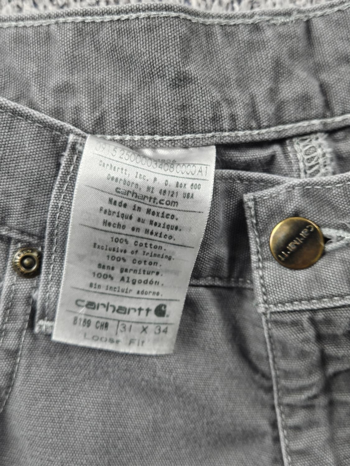 칼하트 캔버스 카펜터 워크 팬츠 ( 31X34 ) / 8999 상품이미지7