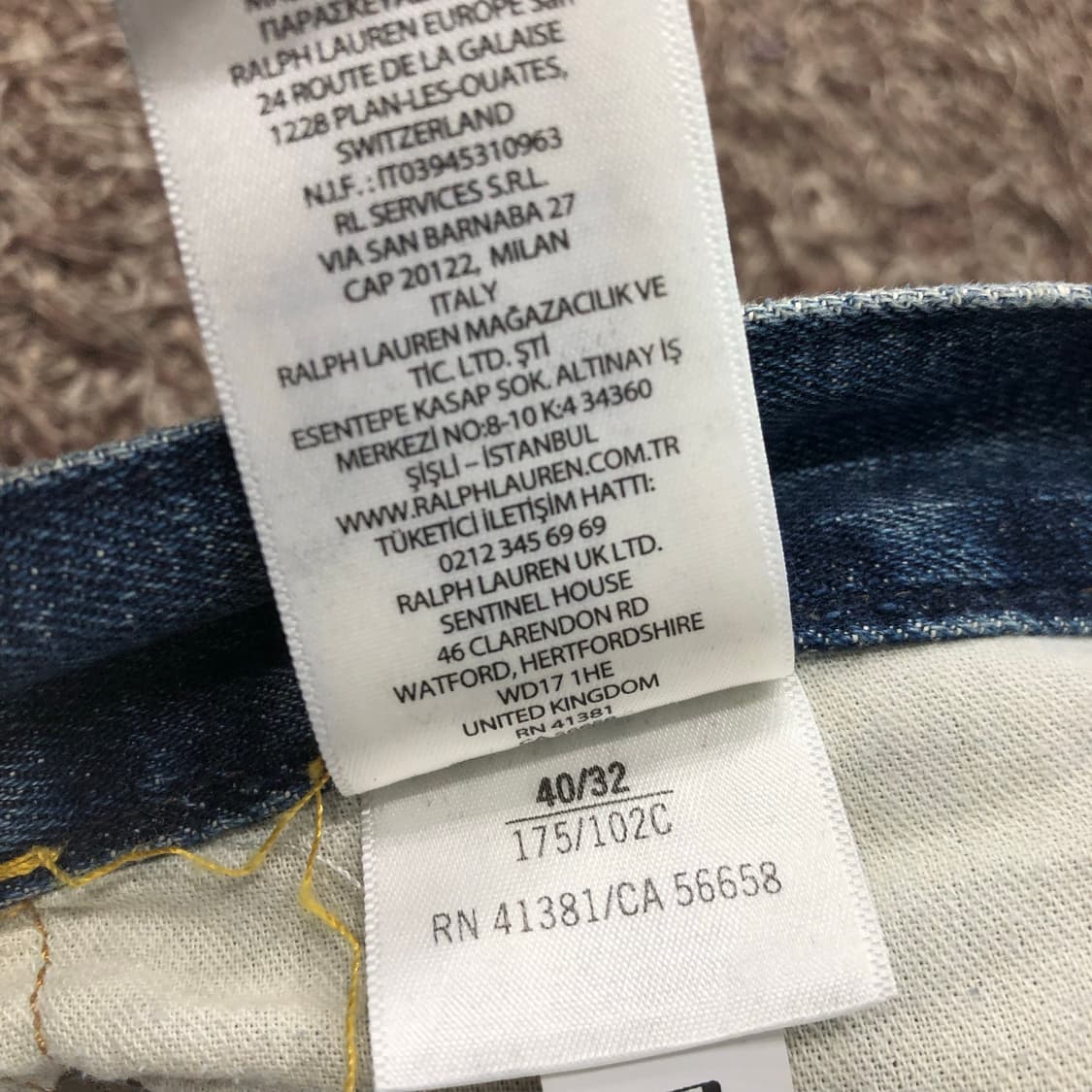 폴로 랄프로렌 워싱 데님 팬츠 상품이미지8