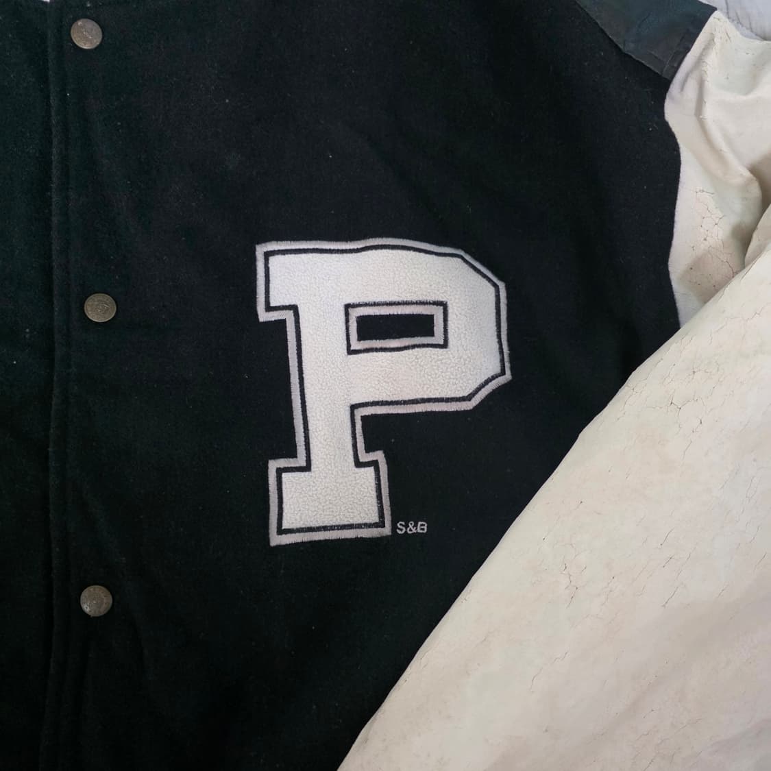 [XXL] 90s 빈티지 퍼블릭 에너미 크랙레더 스타디움 바시티 자켓 상품이미지8