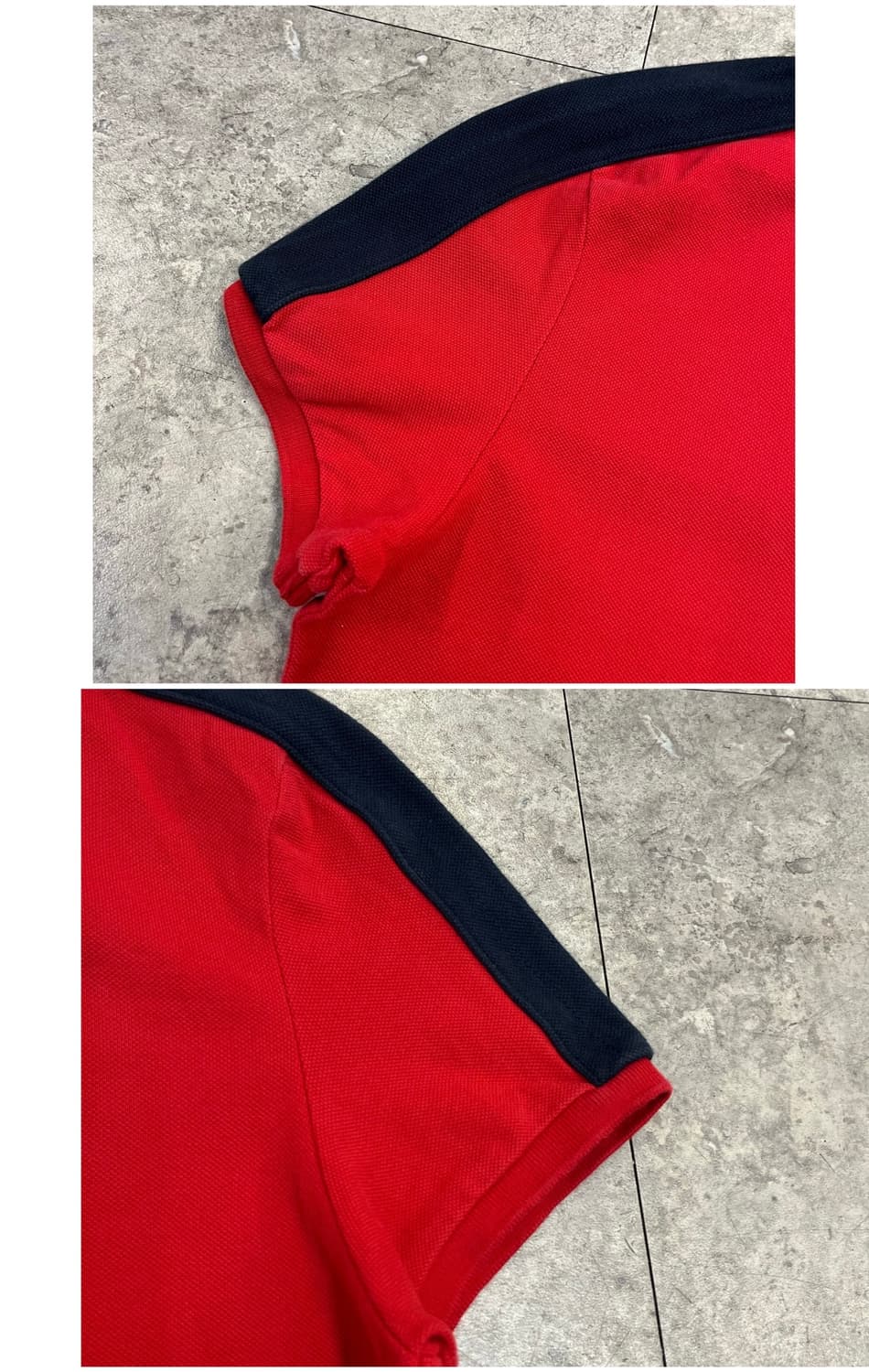  폴로 랄프로렌 배색 반팔 카라티 레드 L #csz3897 상품이미지10