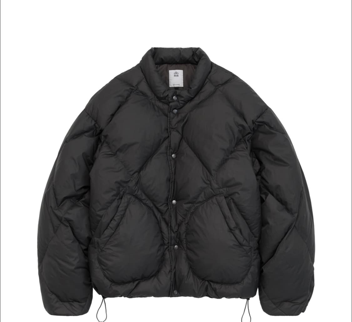 [3] 폴리테루 롬버스 다운 푸퍼 패딩 자켓 블랙 차콜 상품이미지1
