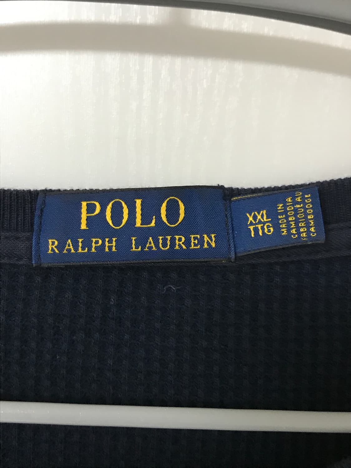 폴로 와플 롱슬리브 네이비 XXL 상품이미지2