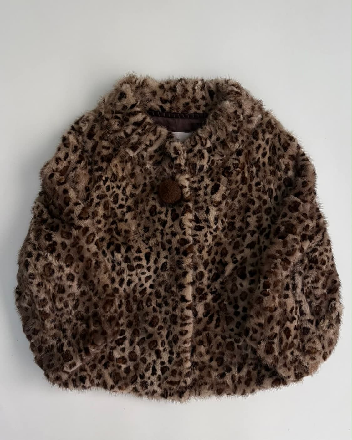 [S] Deeo 레오파드 천연 밍크 퍼 숏 자켓 상품이미지3