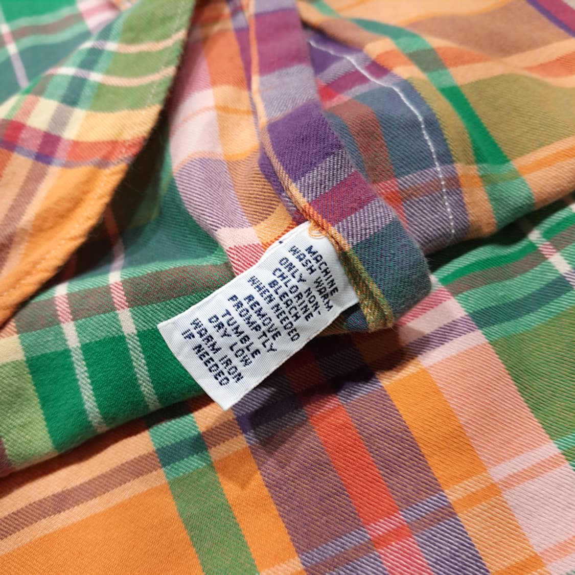 CK138 2XL 폴로 00s 트로피컬 매드라스 체크 셔츠 남방 상품이미지5