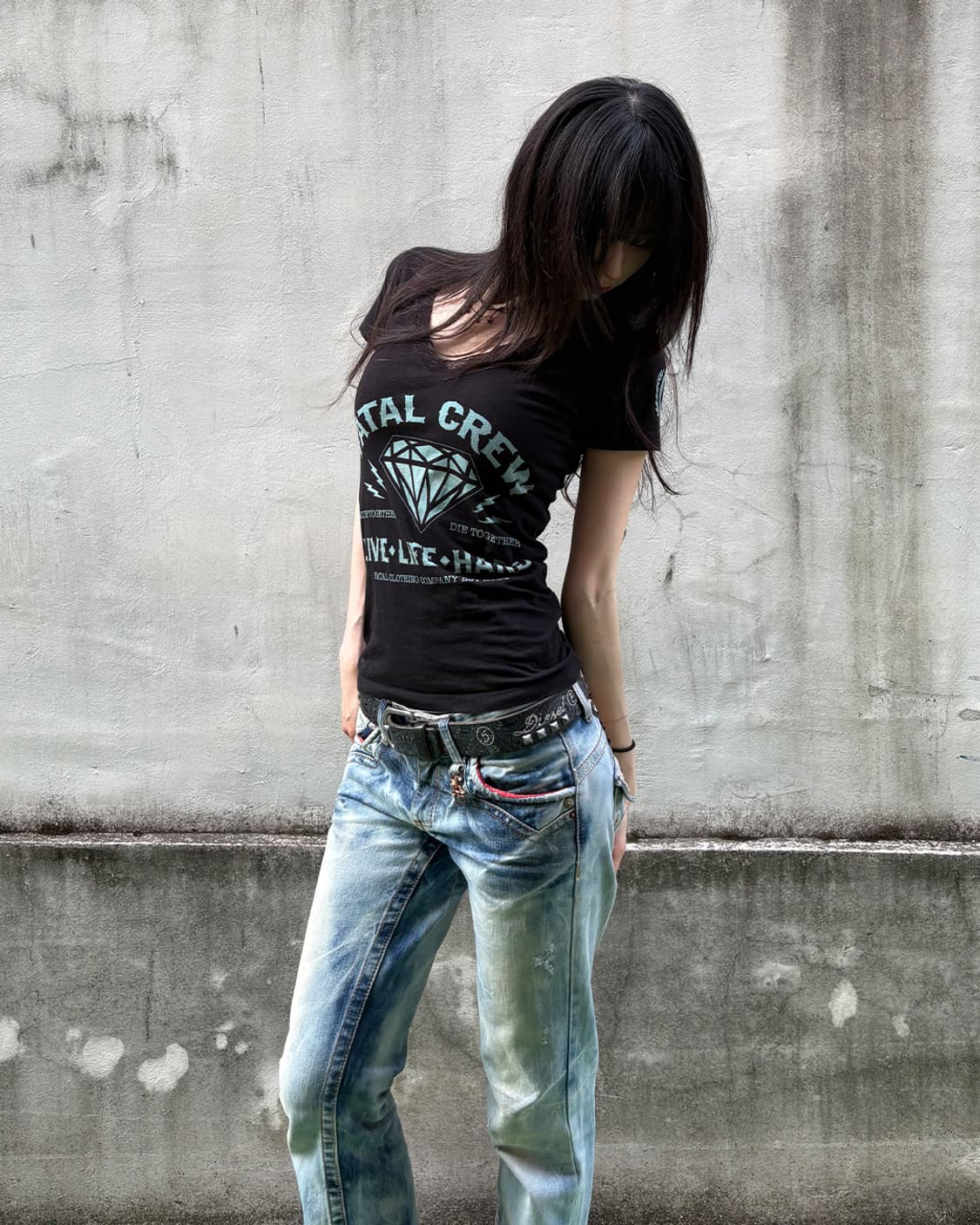 Rock Punk Fatal Crew Slim Fit T-shirts 상품이미지1