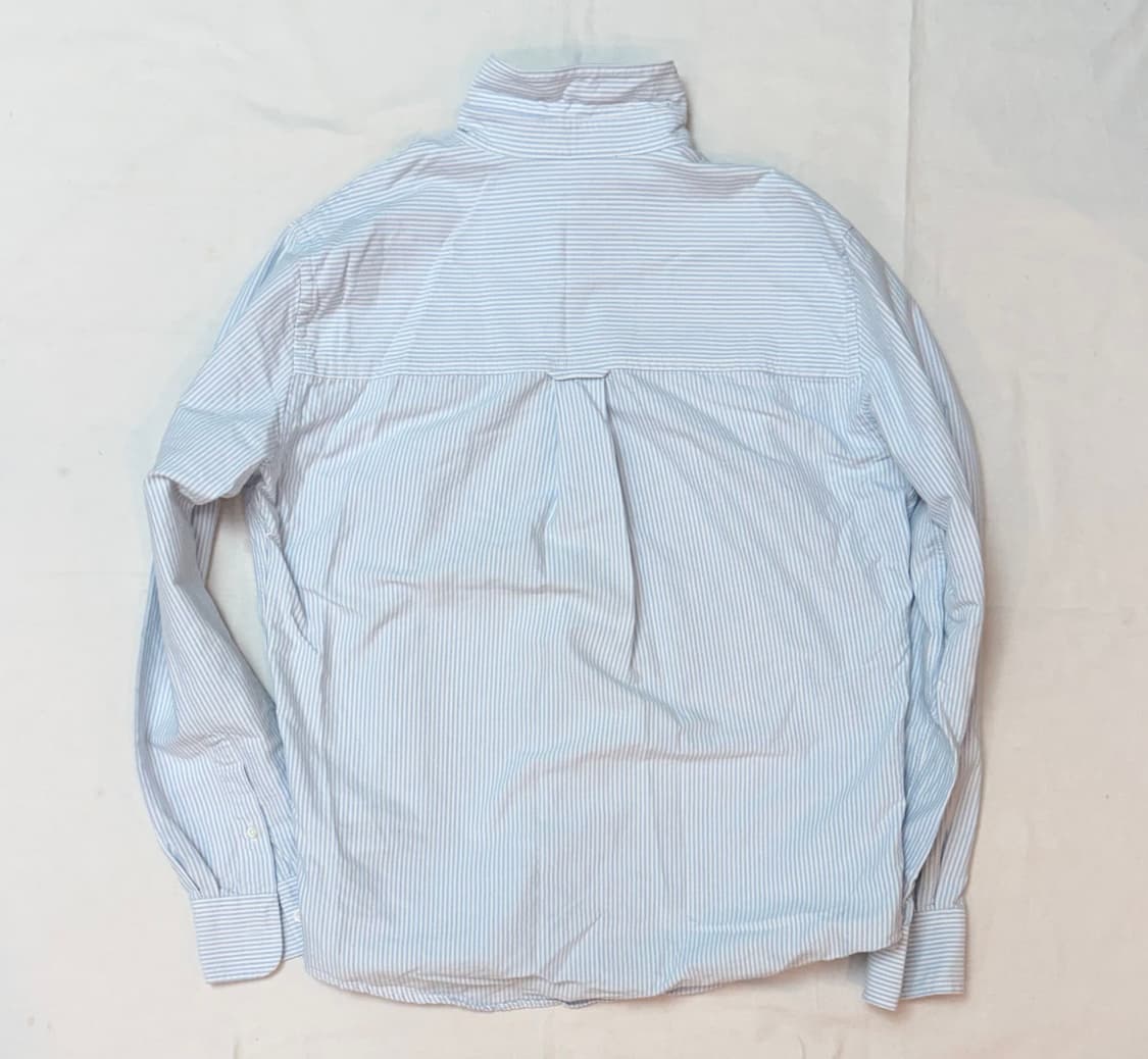 아미 스몰하트 로고 스트라이프 셔츠 블루 상품이미지4