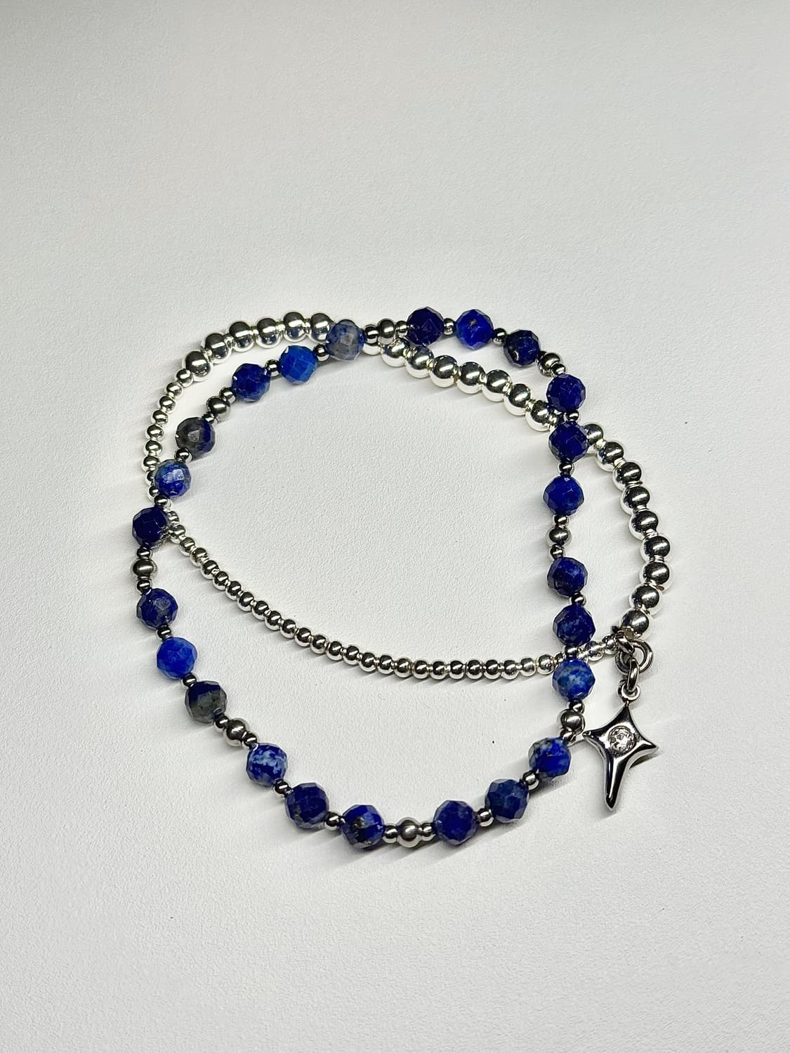 (핸드메이드) 십지가 실버 은팔찌 상품이미지1