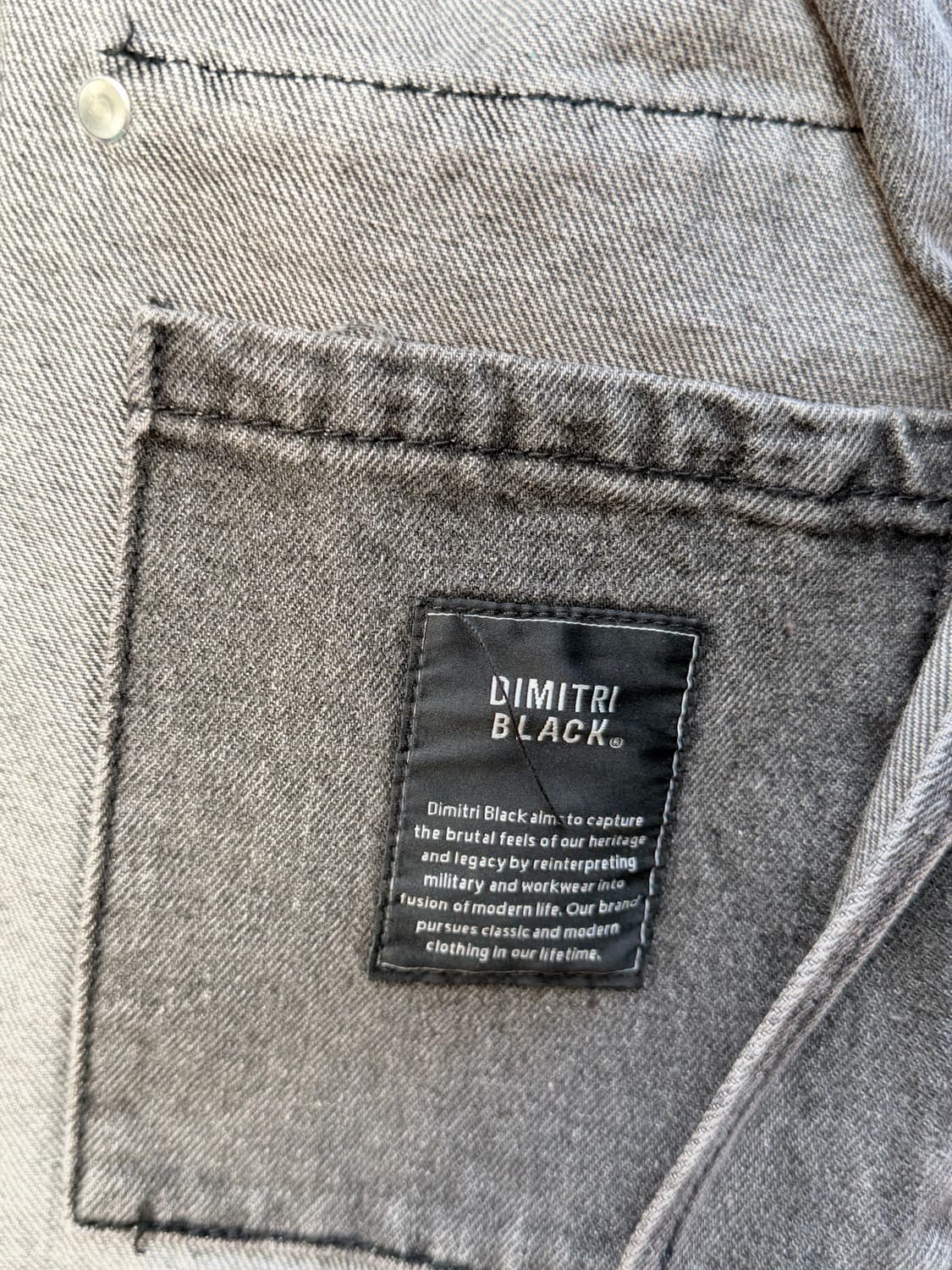 DIMITRI BLACK 빈티지 워싱 그레이 데님 후드 집업 상품이미지9