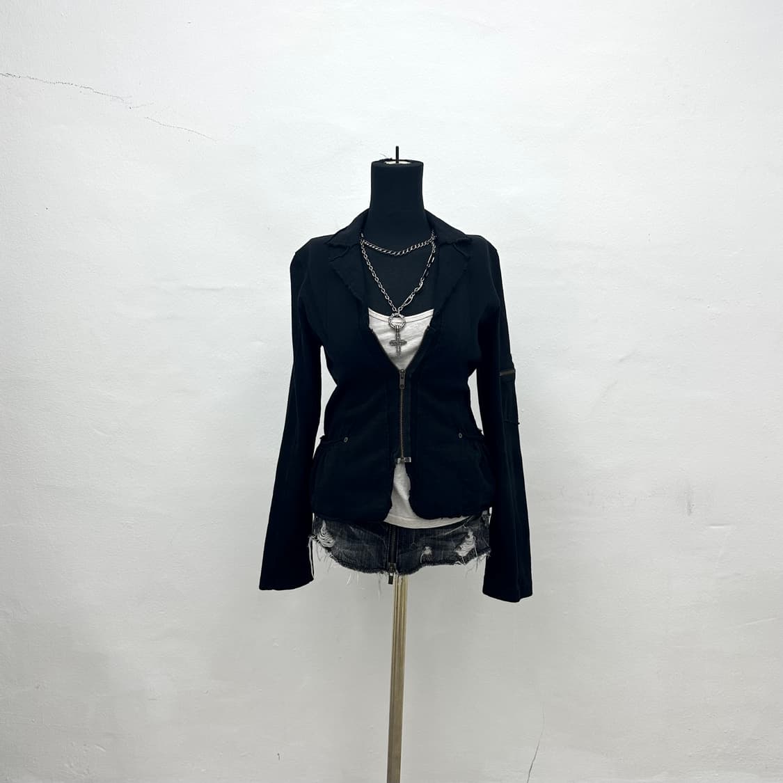 Grunge texture cotton tailer  jacket  상품이미지2