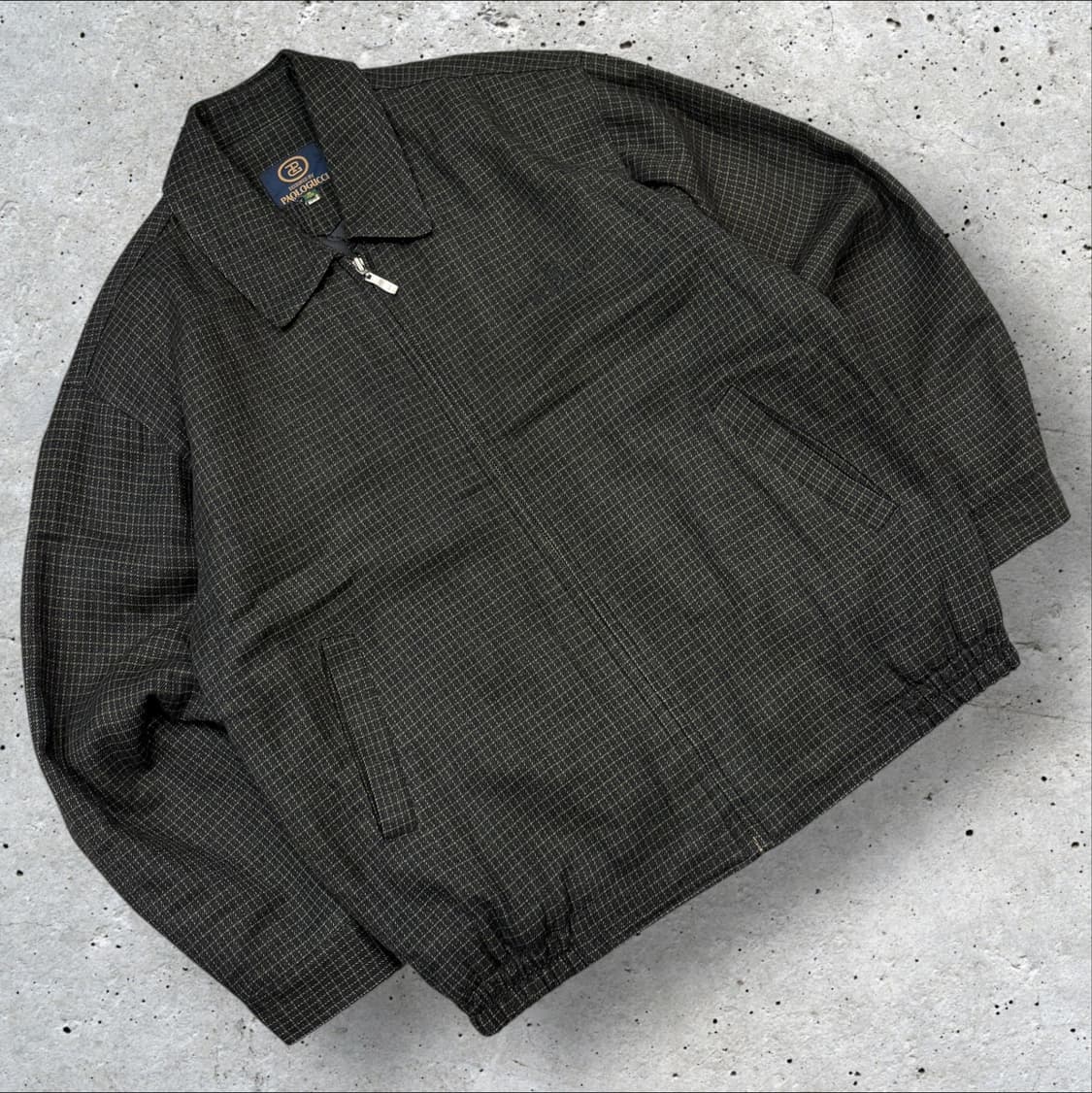 [105] 파올로구찌 체크 패턴 자켓 블루종 C250 상품이미지1