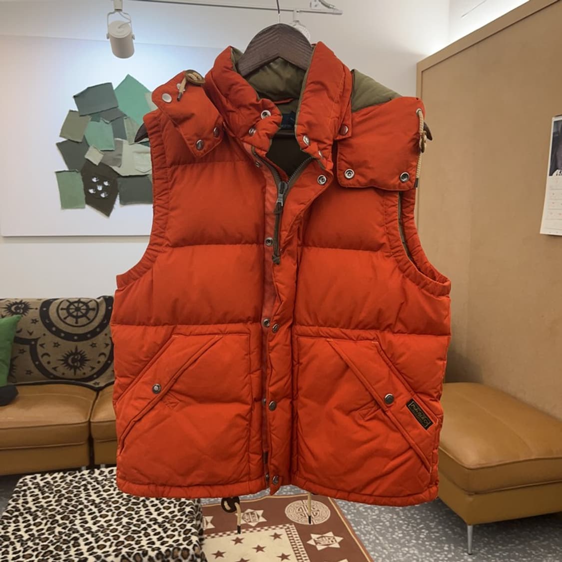 폴로 랄프로렌 Y2K 레트로 오렌지 덕다운 패딩 조끼 M C09000 상품이미지3