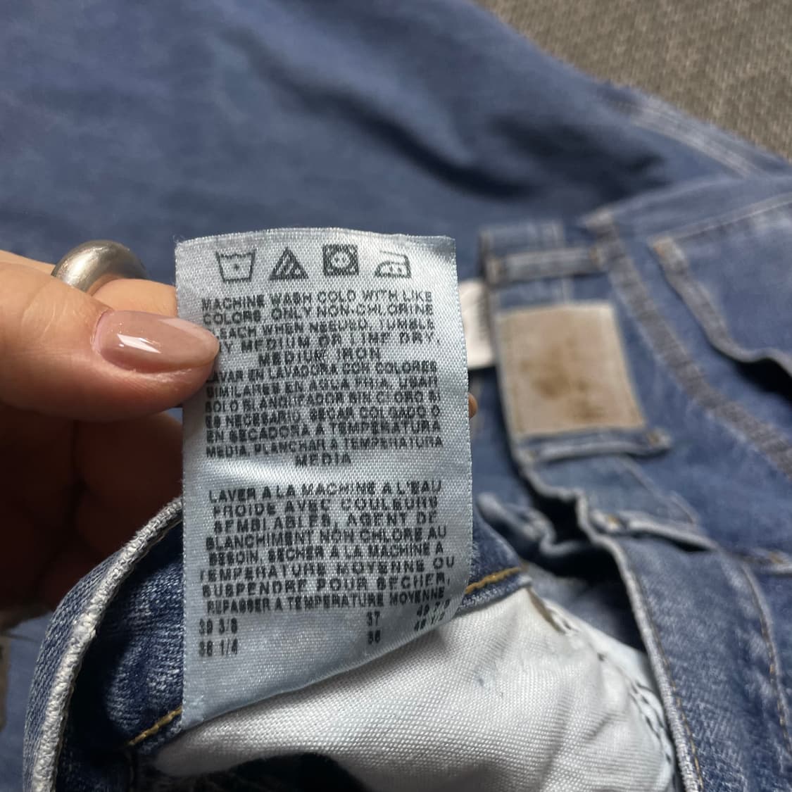 (38) 올드밀 중청 백카고 와이드 데님 팬츠 상품이미지5