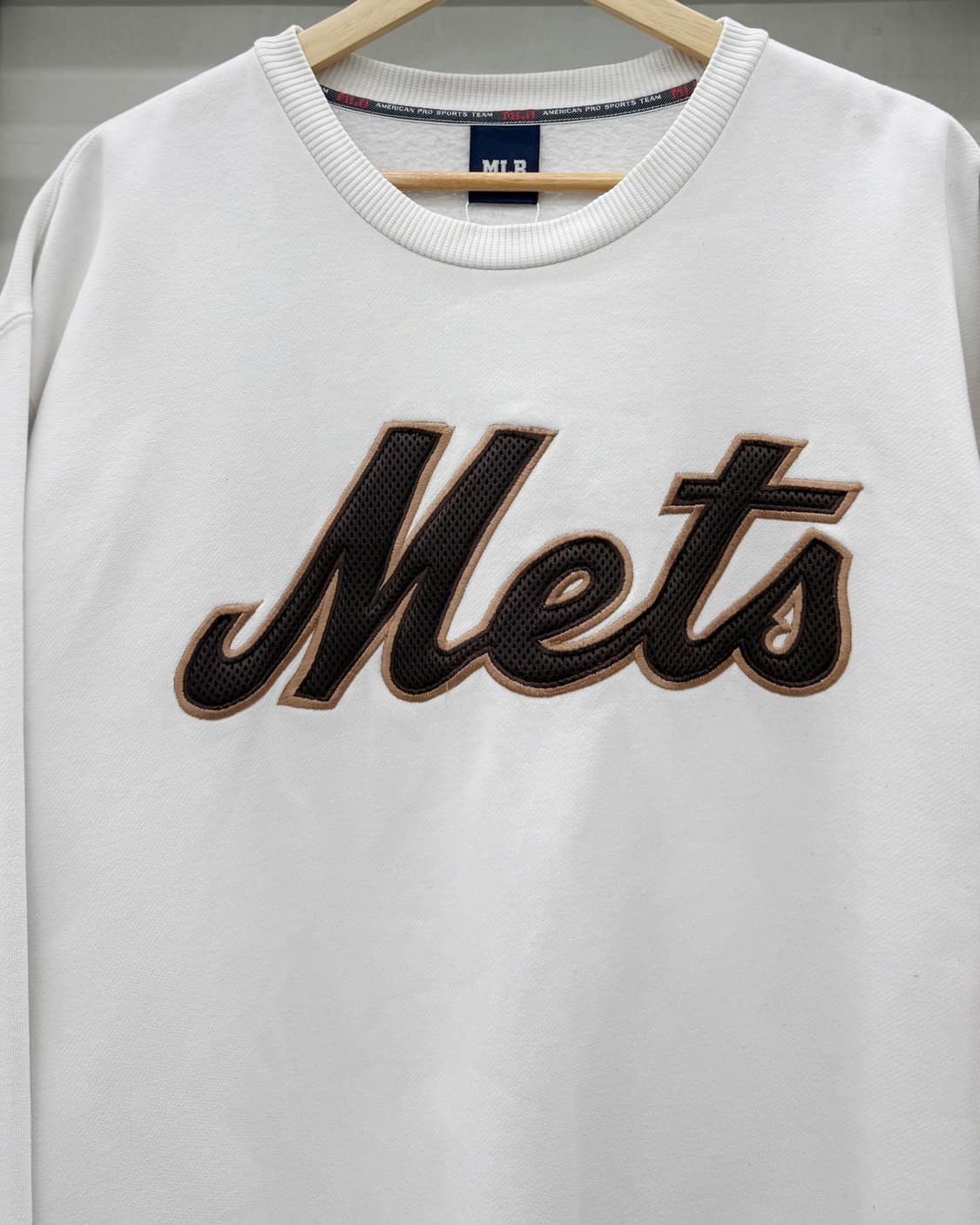 MLB 00s 뉴욕 메츠 스웻 맨투맨 아이보리 상품이미지3