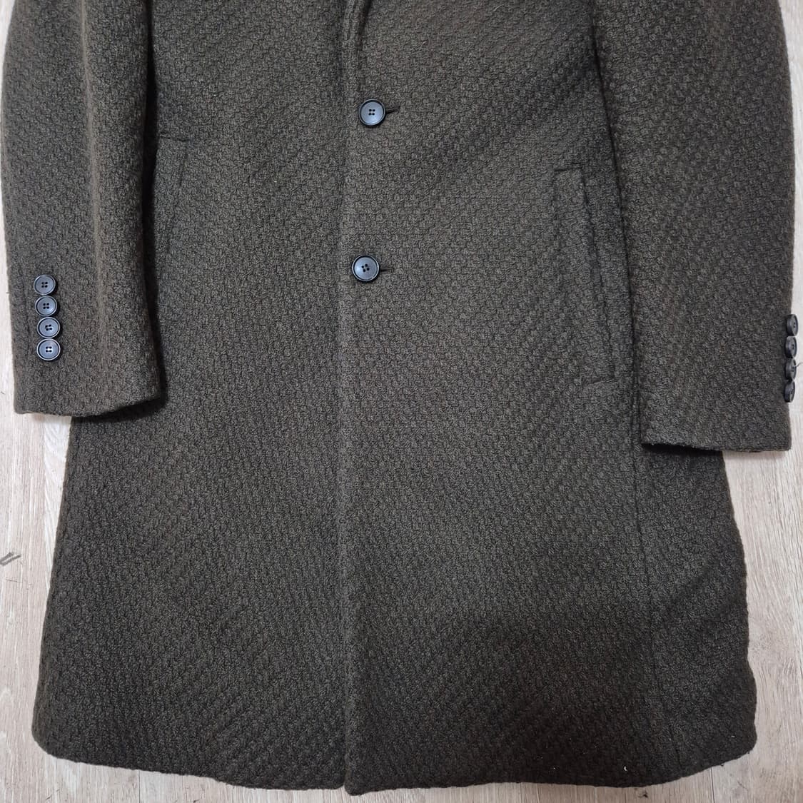 지오지아 슬림 누빔안감 싱글 코트 L(100) 상품이미지3