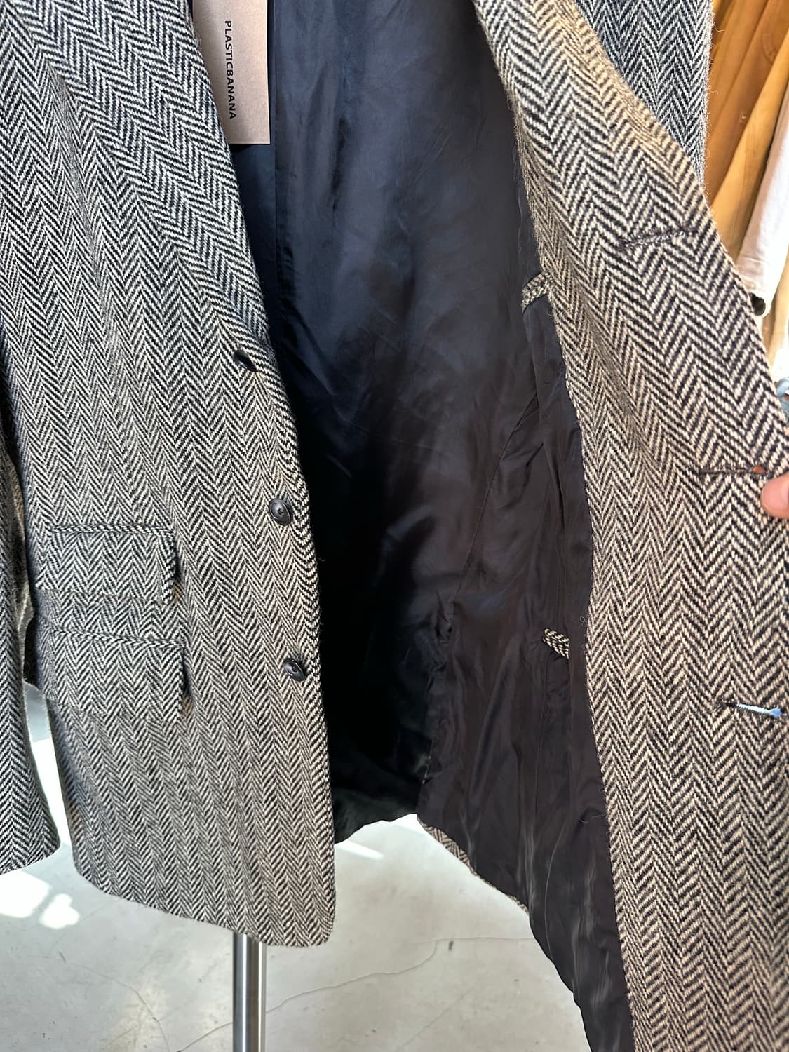 90s 폴로 랄프로렌 해리스 트위드 헤링본 자켓 made in usa 상품이미지7