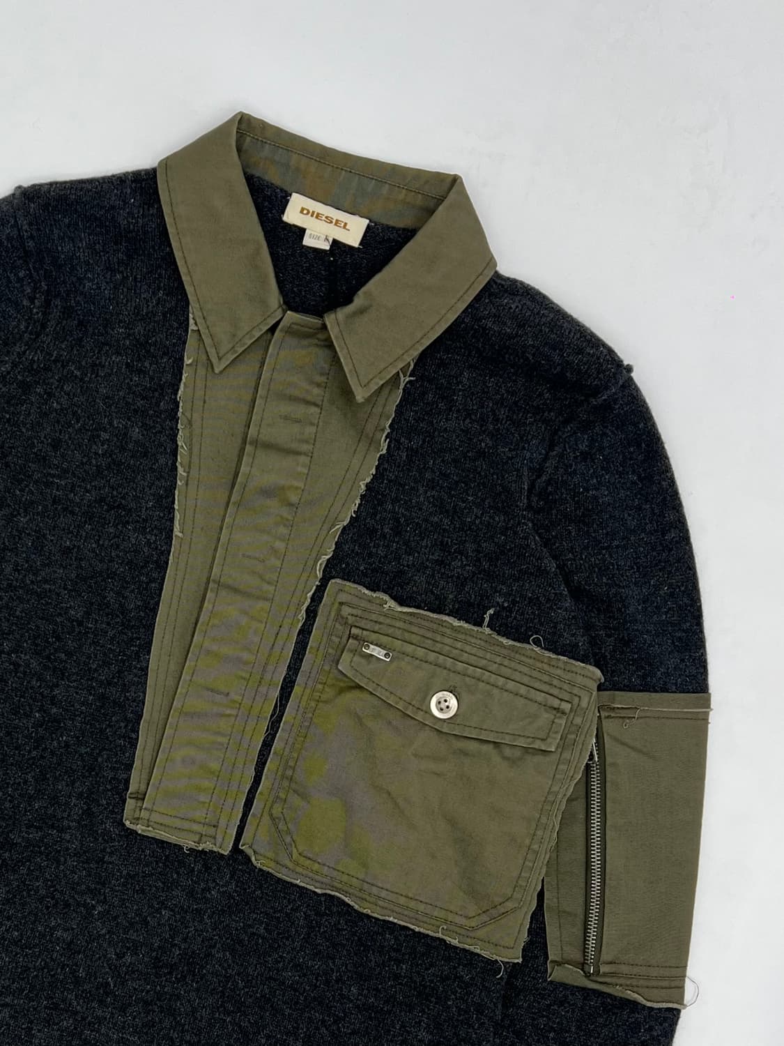 디젤 포켓 카라 니트 상품이미지2