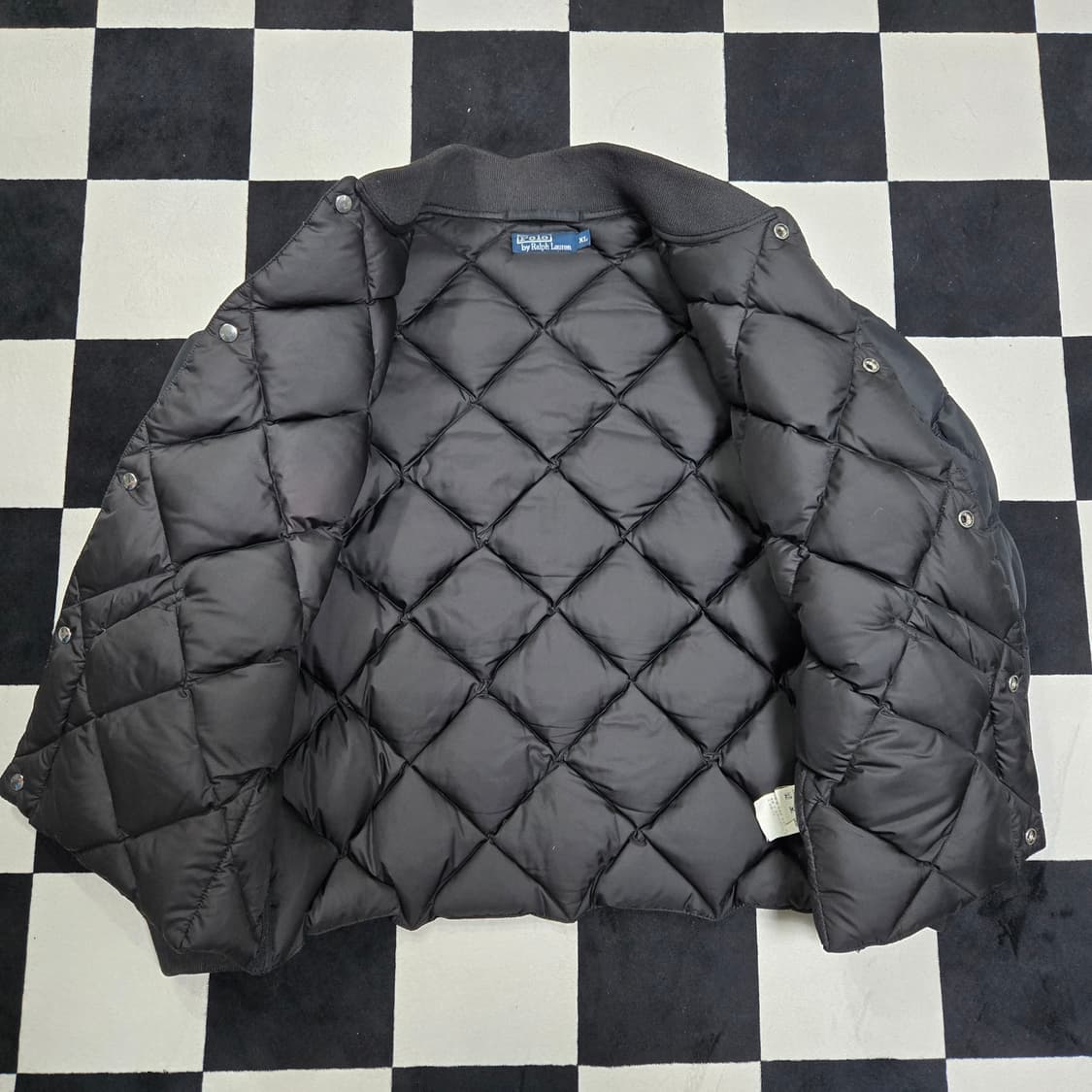 XL 폴로랄프로렌 다이아몬드 퀄팅 거위털 구스다운 자켓 블랙 상품이미지7