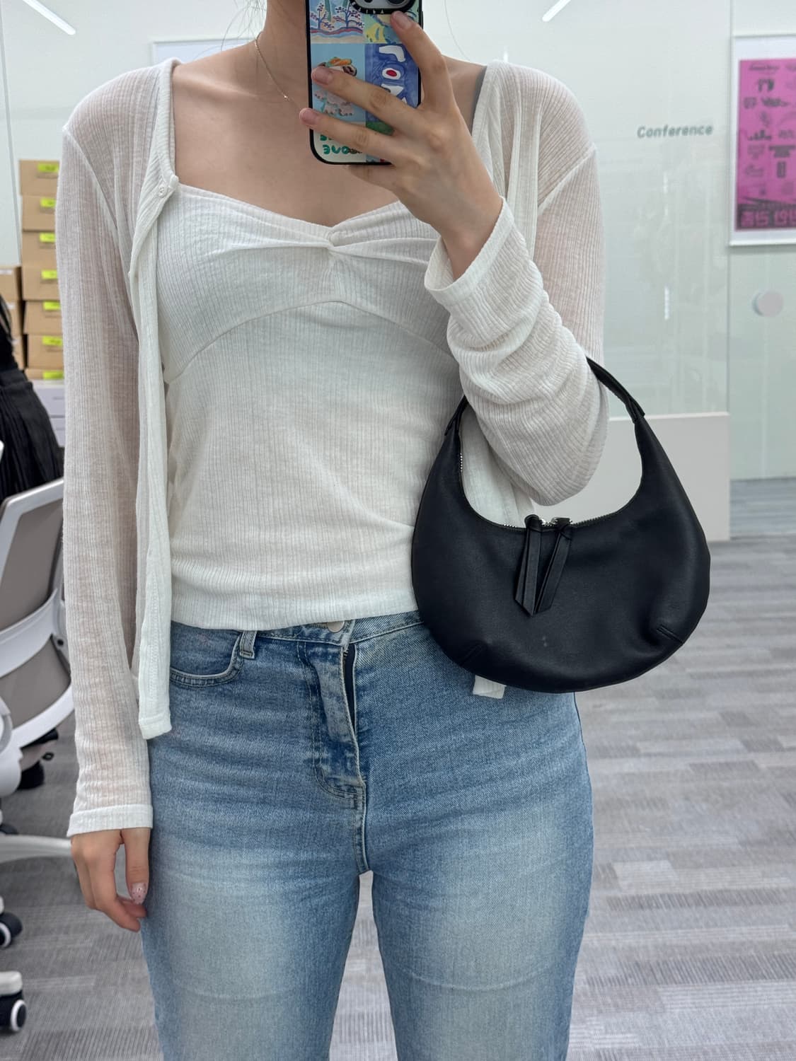 모아 라운드 미니 토트백 상품이미지2