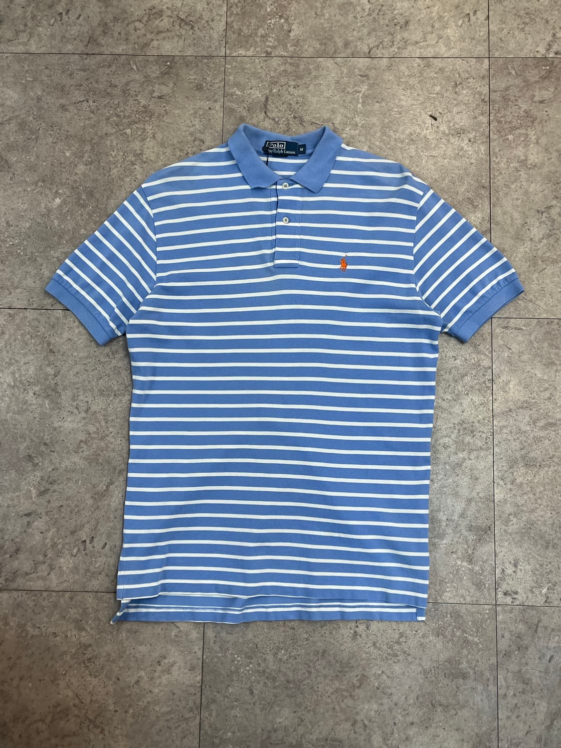 폴로 랄프로렌 스트라이프 반팔 카라티 스카이블루 M #csz3154 상품이미지4