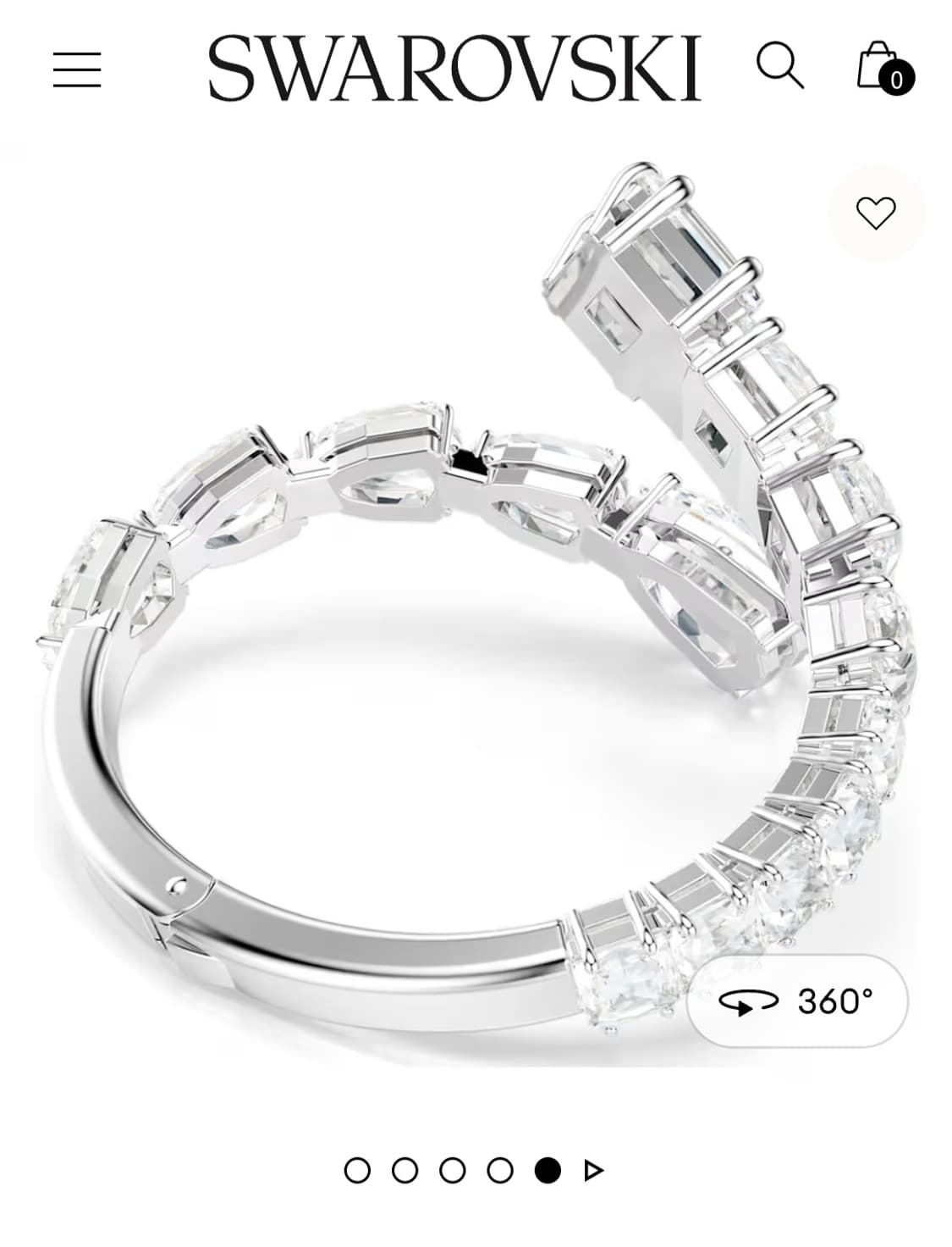 정가68만~새제품)스와로브스키 매트릭스 커프 팔찌 정품 상품이미지5