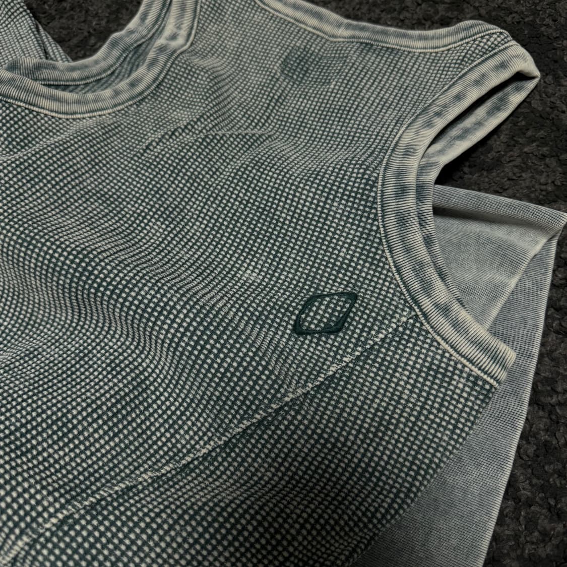 미스치프 레이어드 와플 후드 세트 카키 M 상품이미지4