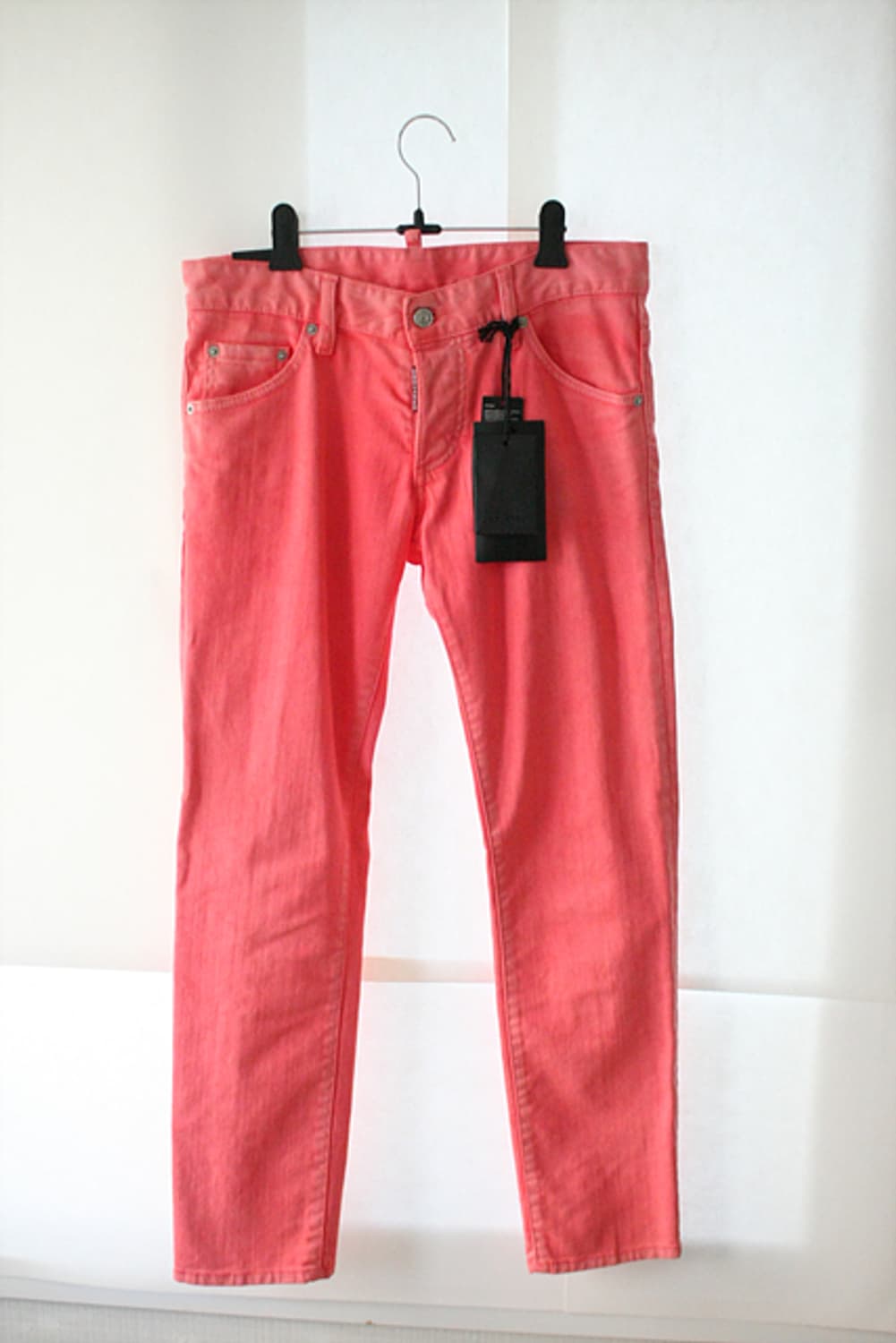 DSQUARED2 클레멘트 크롭 진 44 코랄 핑크 상품이미지1