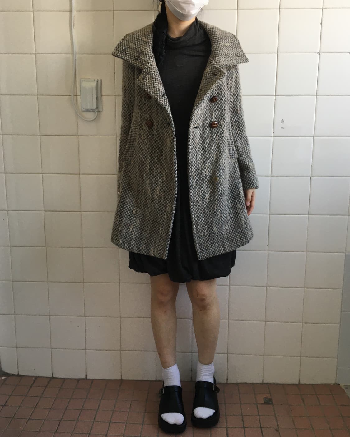 High neck double button coat 상품이미지7