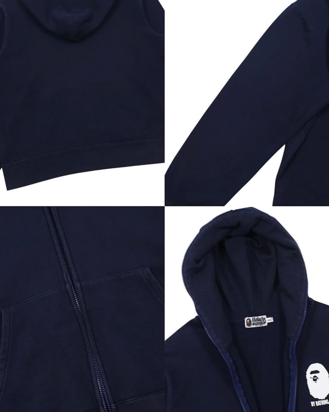 베이프 헤드 사루 로고 풀 집업 후디 상품이미지8