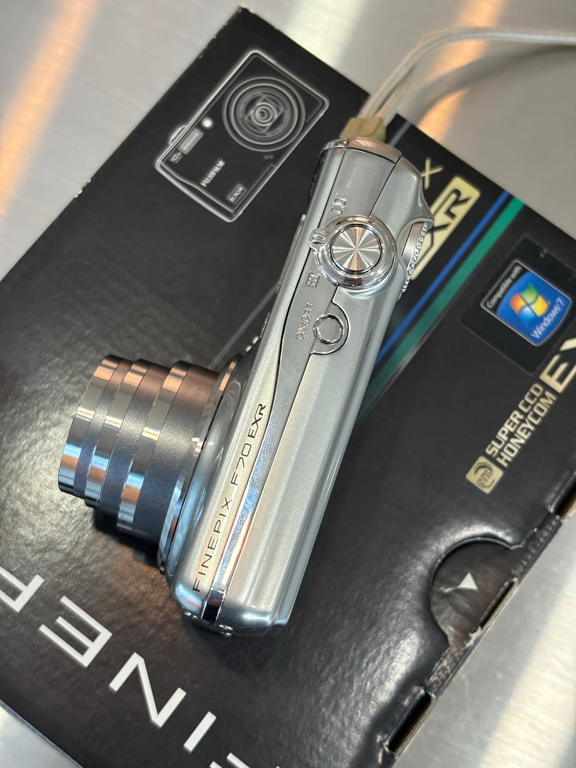 배터리2개/박스O/민트급)후지필름 파인픽스 f70exr 실버 빈티지디카 상품이미지7