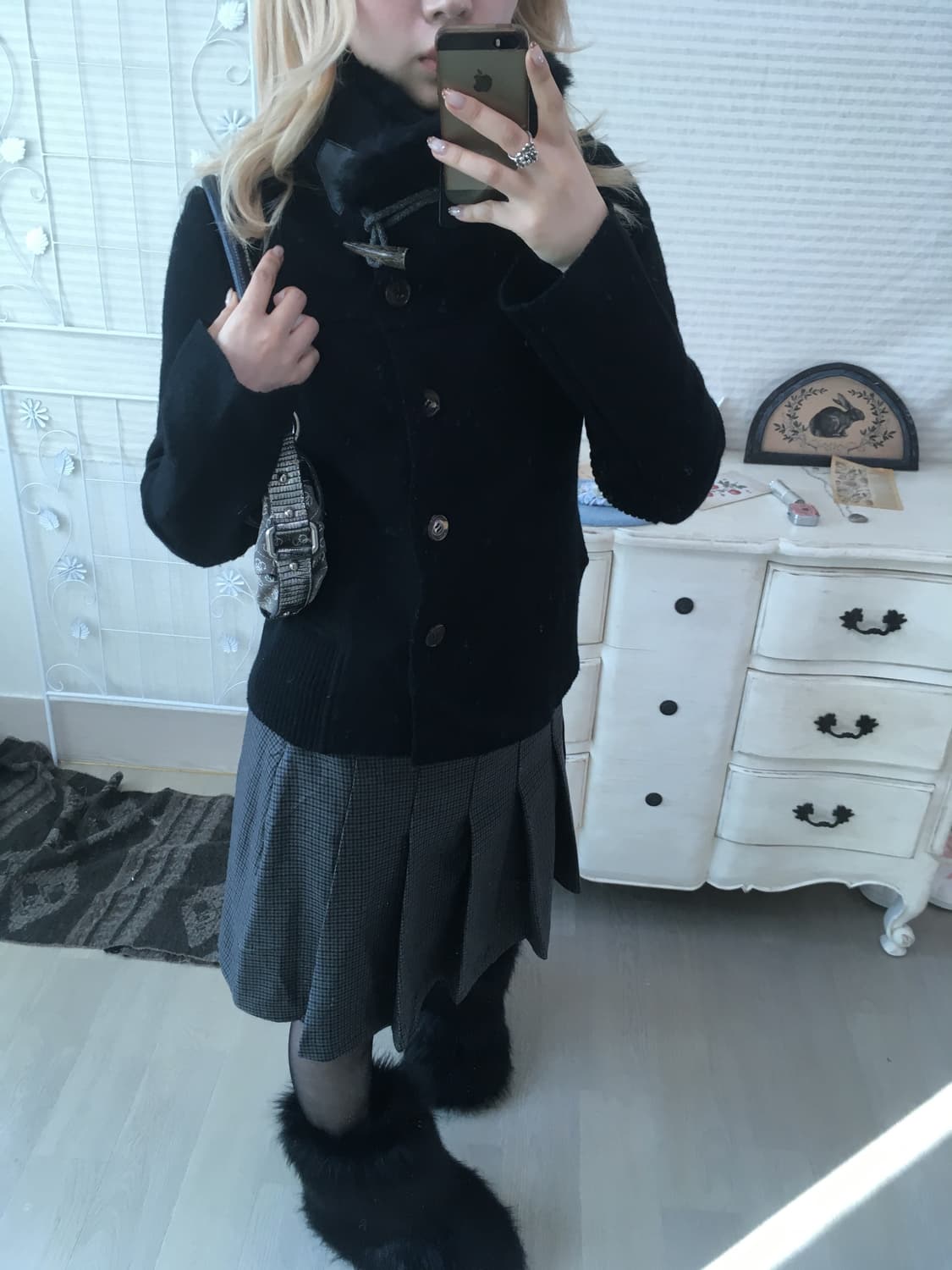 jpn vintage black duffle wool jk 상품이미지8