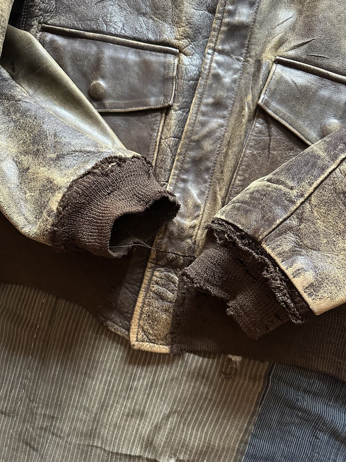 40s Vintage Horse Hide A2 Leahter jacket 상품이미지9