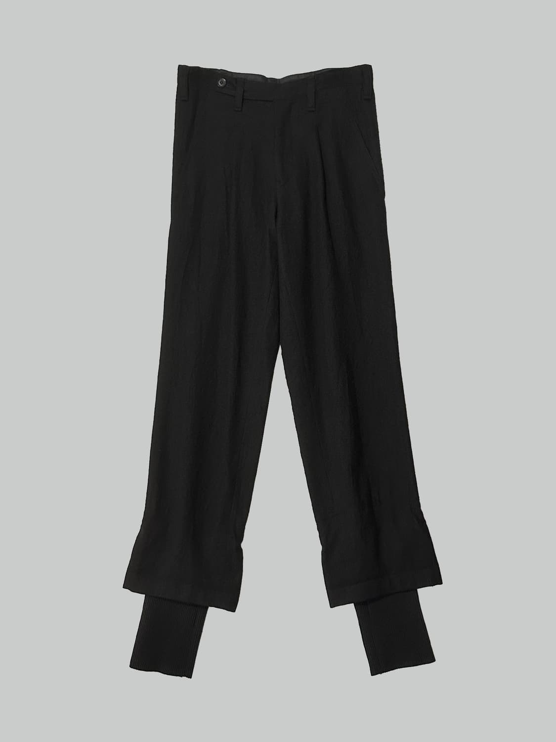 요지 야마모토 레이어드 밴딩 팬츠 상품이미지1