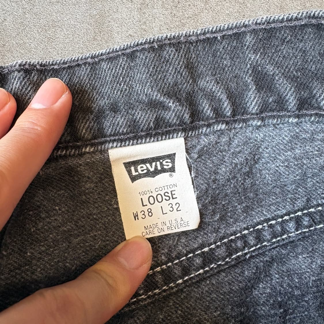 93년 6월 미국 생산 리바이스 545 데님 블랙 팬츠 상품이미지5