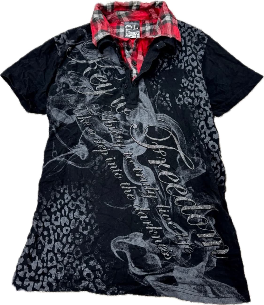 "Clash" 00's Design Check Layered Leopar 상품이미지1