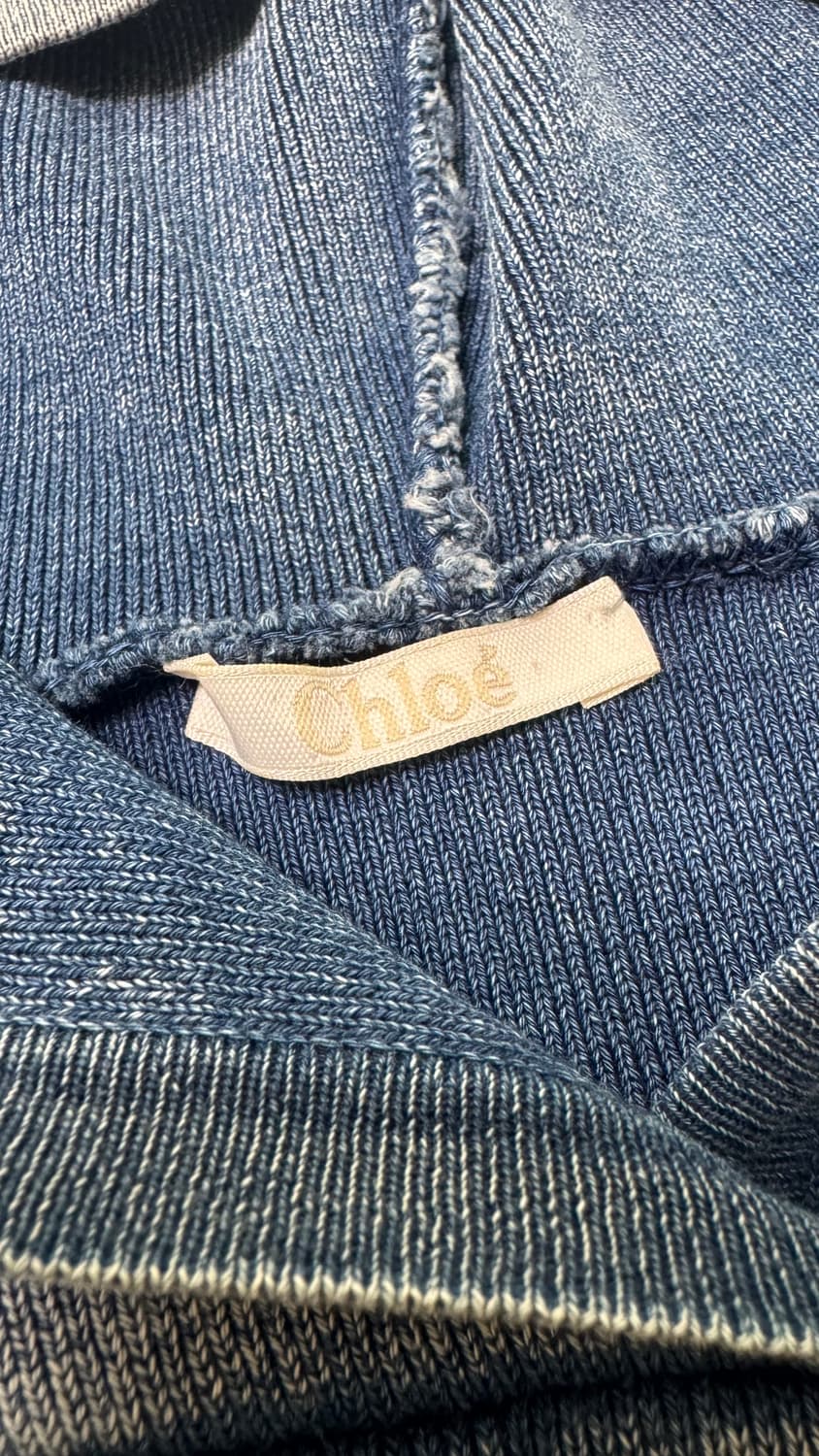 끌로에 인디고 워시드 후드 판초 판매합니다 상품이미지3