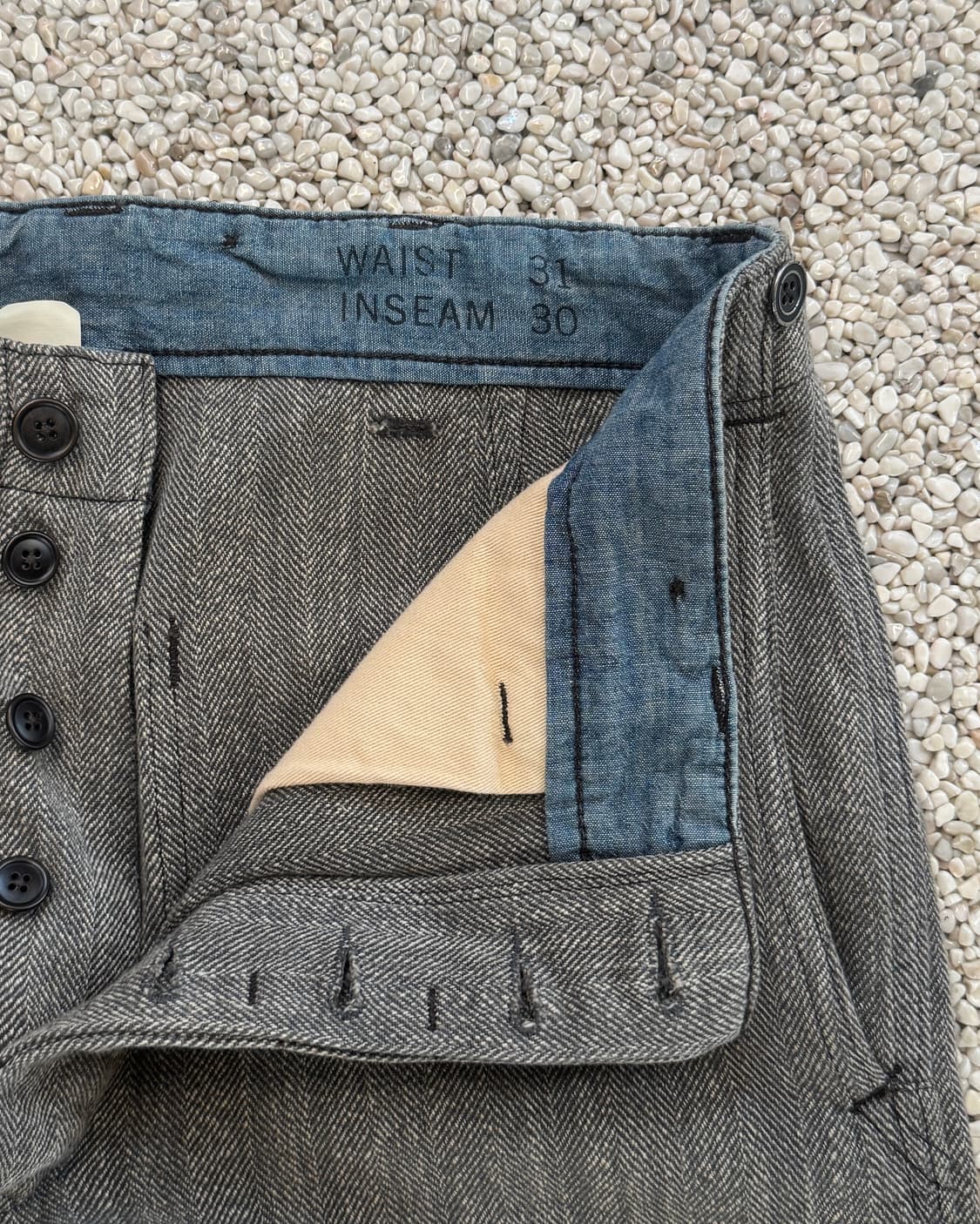 RRL 디스트레스 해링본 트윌 필드 팬츠 상품이미지5