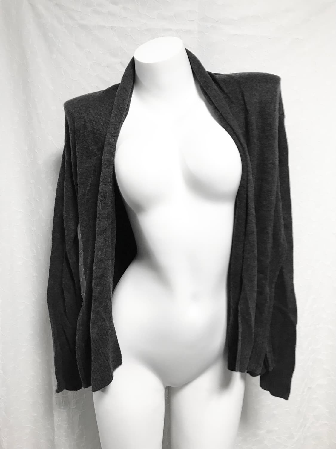 빈티지 아카이브 지퍼 디테일 니트 숄 가디건 상품이미지3